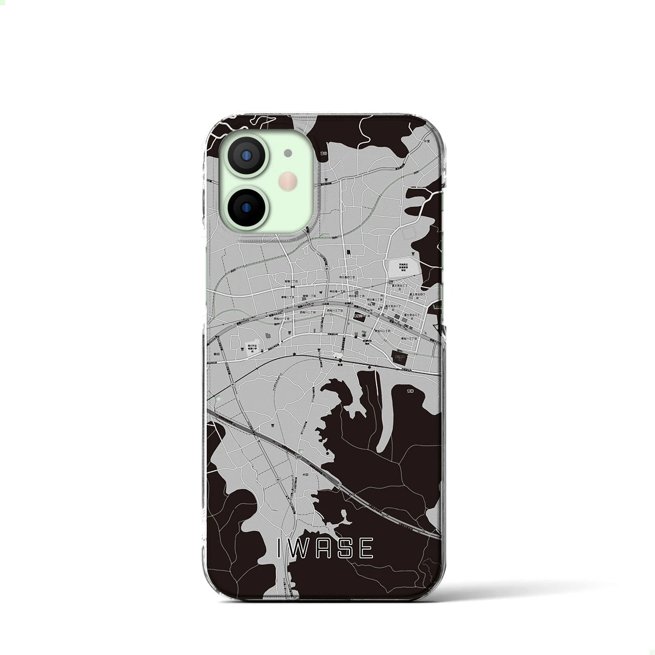 【岩瀬(茨城県)】地図柄iPhoneケース(クリアタイプ)