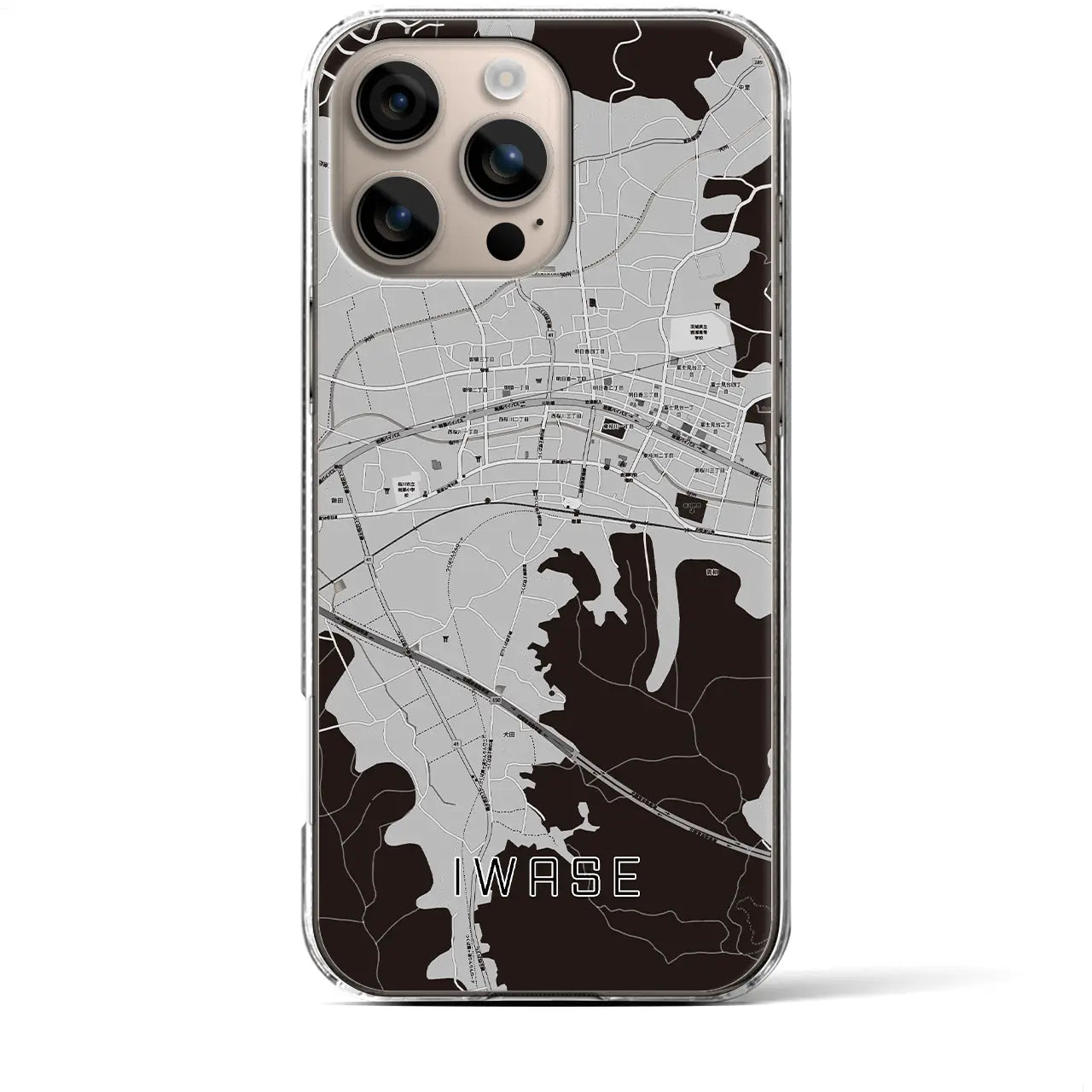 【岩瀬(茨城県)】地図柄iPhoneケース(クリアタイプ)