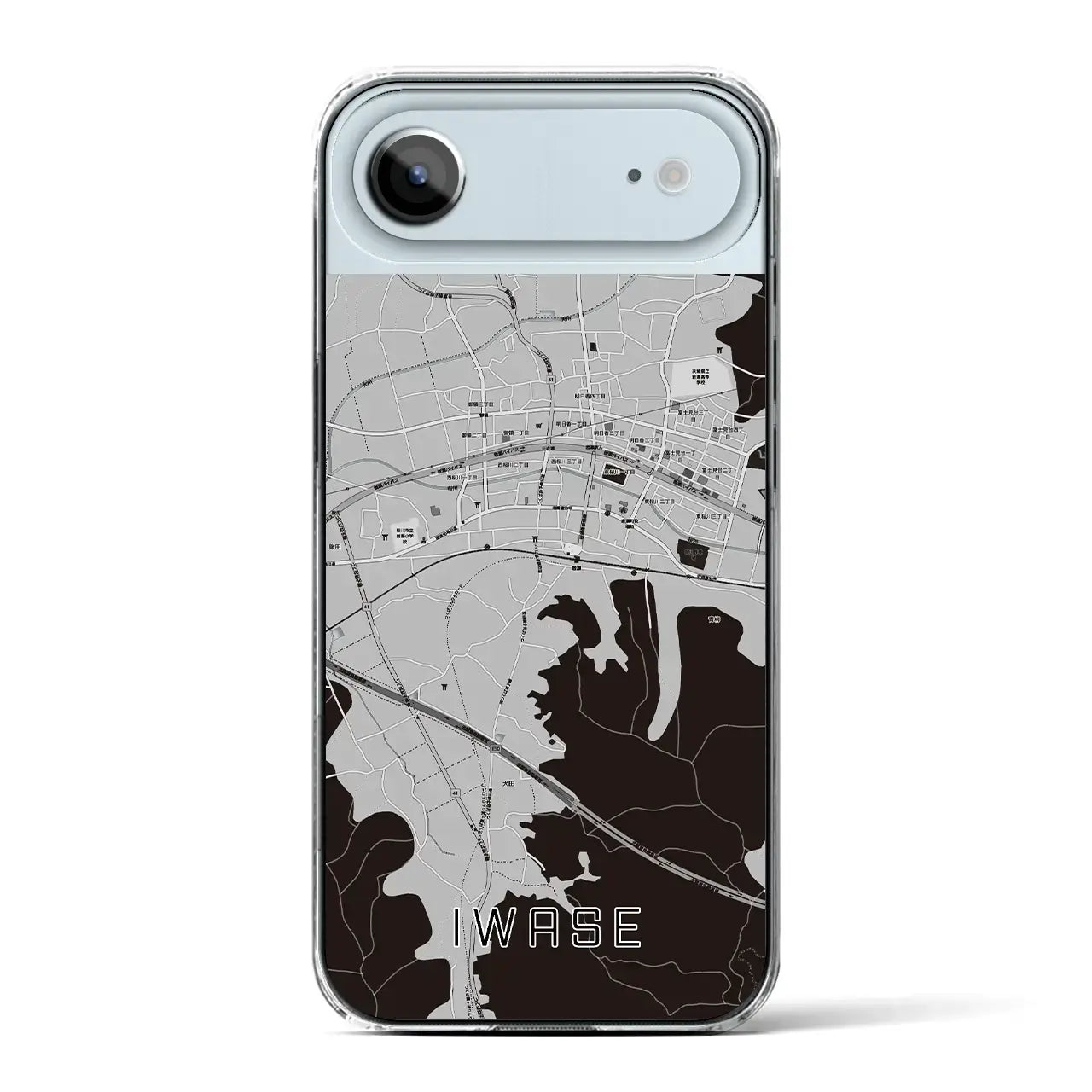 【岩瀬(茨城県)】地図柄iPhoneケース(クリアタイプ)