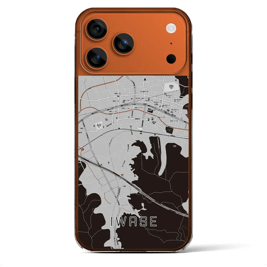 【岩瀬(茨城県)】地図柄iPhoneケース(クリアタイプ)
