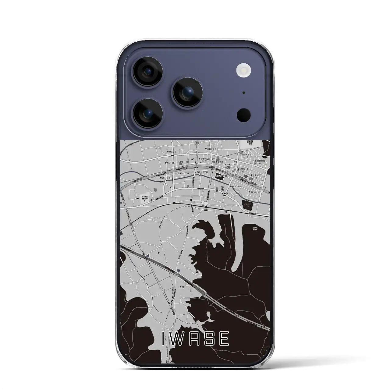 【岩瀬(茨城県)】地図柄iPhoneケース(クリアタイプ)