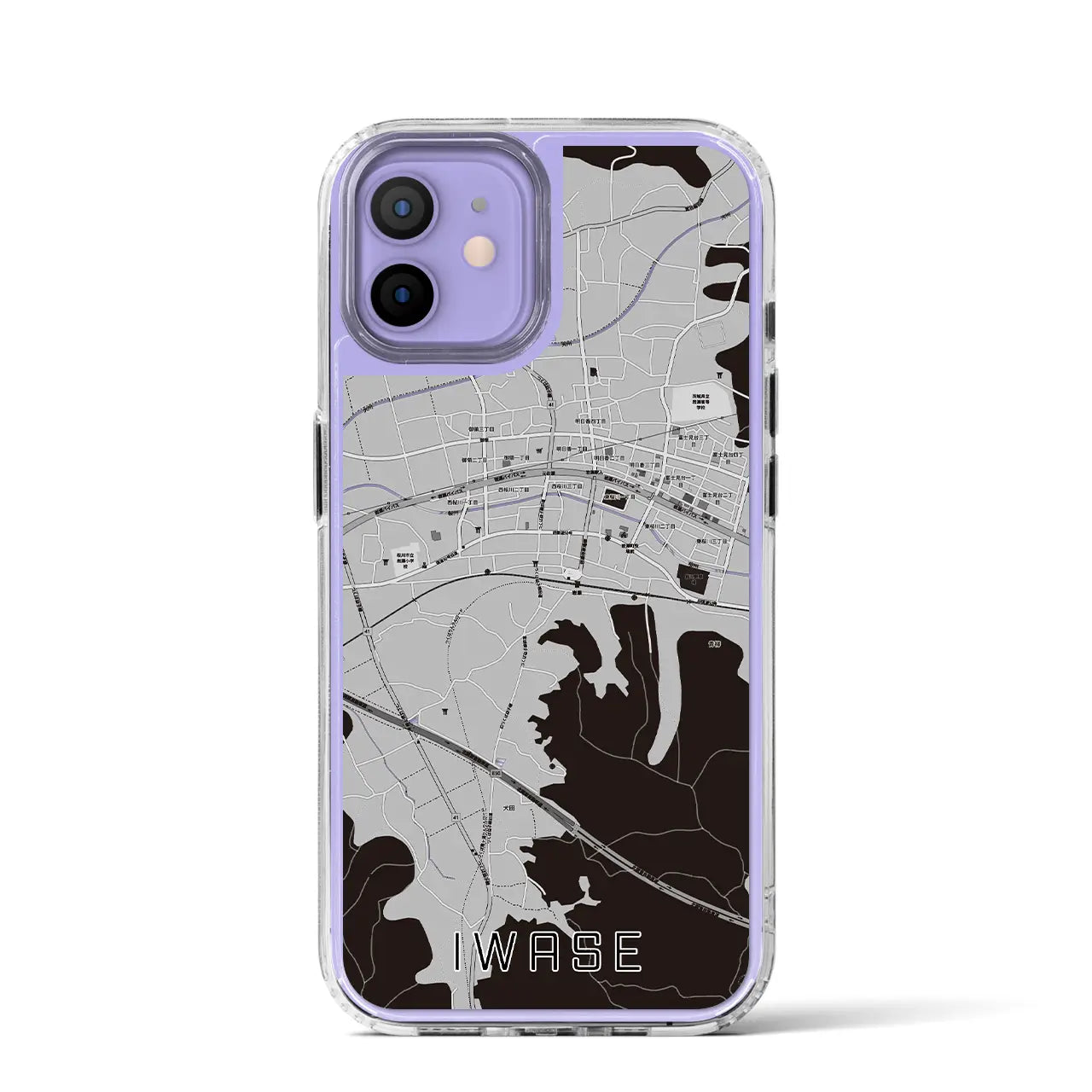 【岩瀬(茨城県)】地図柄iPhoneケース(MagSafeタイプ)