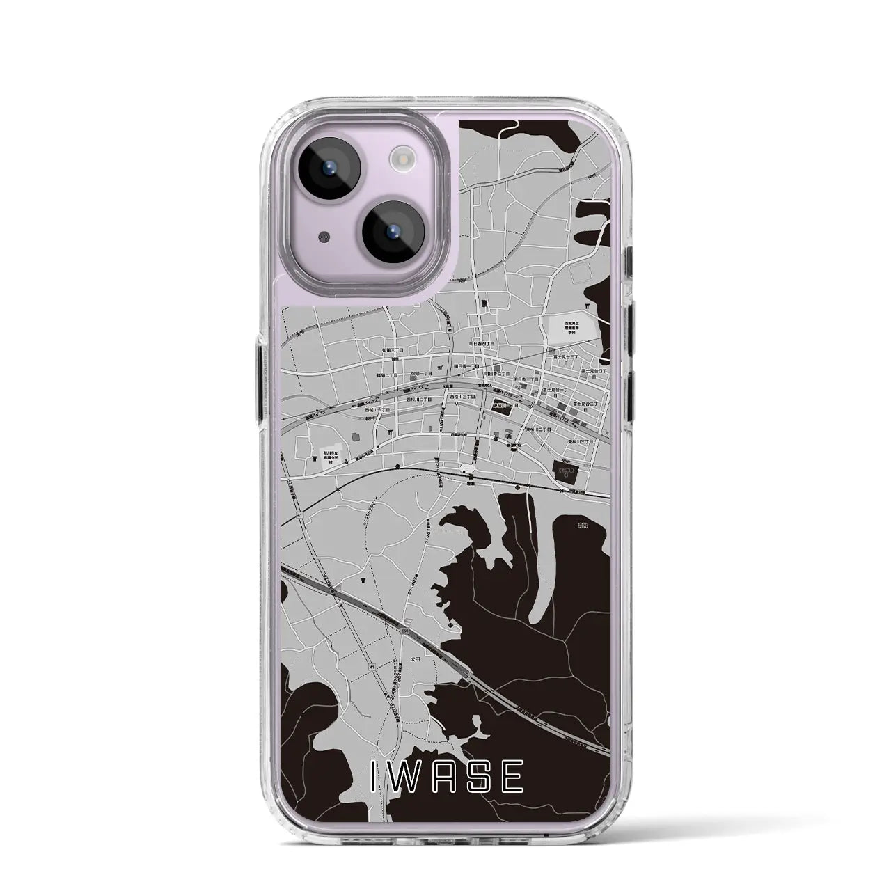 【岩瀬(茨城県)】地図柄iPhoneケース(MagSafeタイプ)