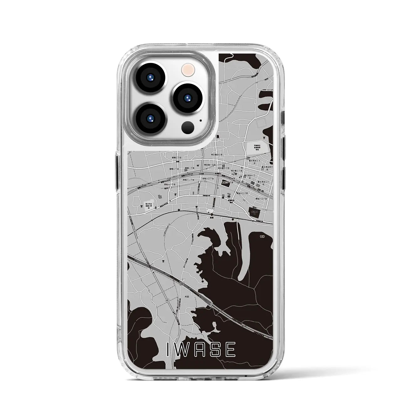 【岩瀬(茨城県)】地図柄iPhoneケース(MagSafeタイプ)