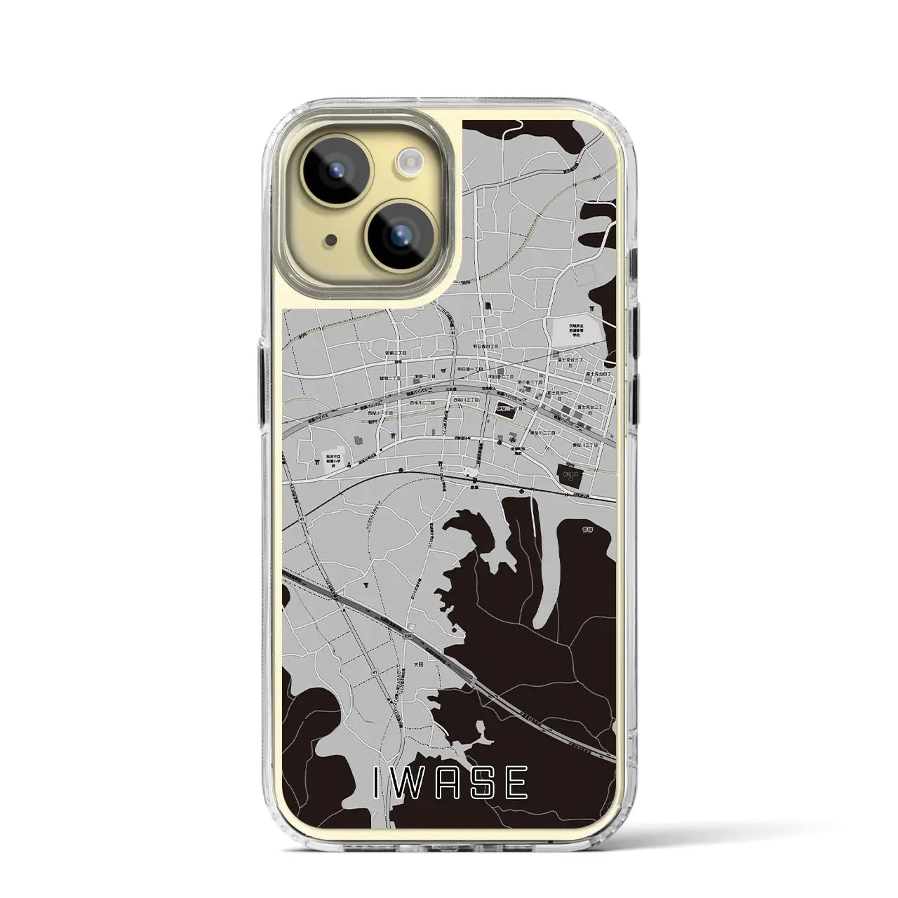 【岩瀬(茨城県)】地図柄iPhoneケース(MagSafeタイプ)