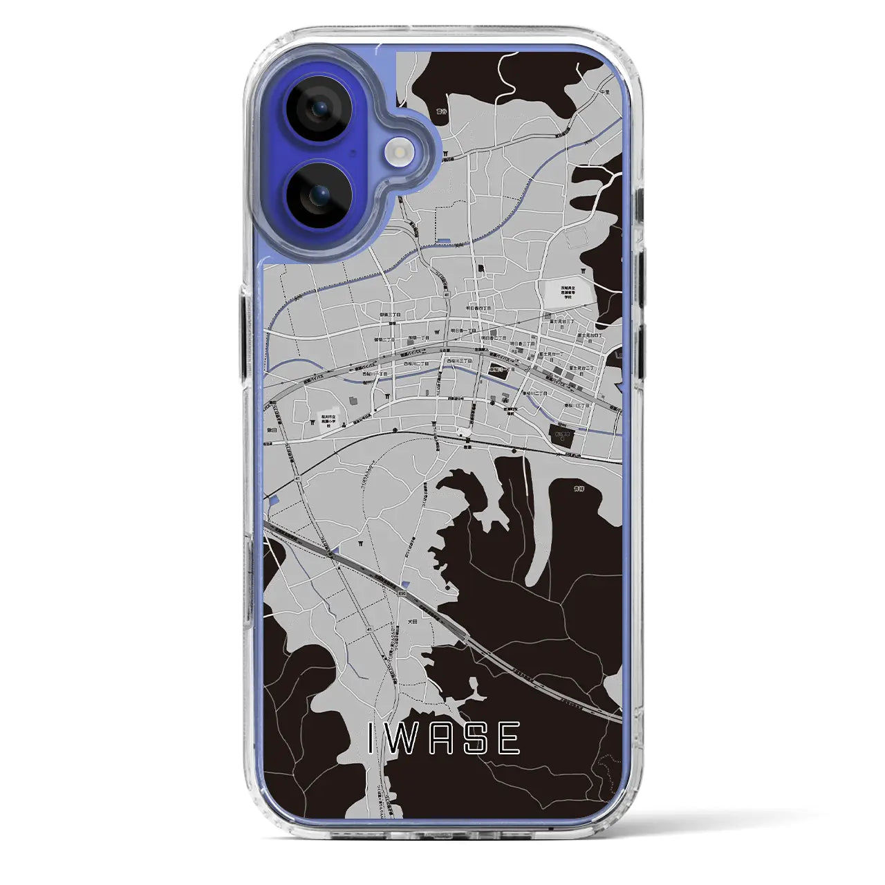 【岩瀬(茨城県)】地図柄iPhoneケース(MagSafeタイプ)