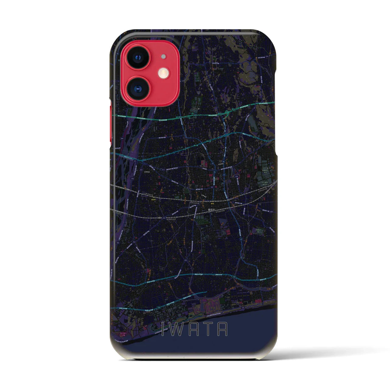 【磐田(静岡県)】地図柄iPhoneケース(バックカバータイプ)