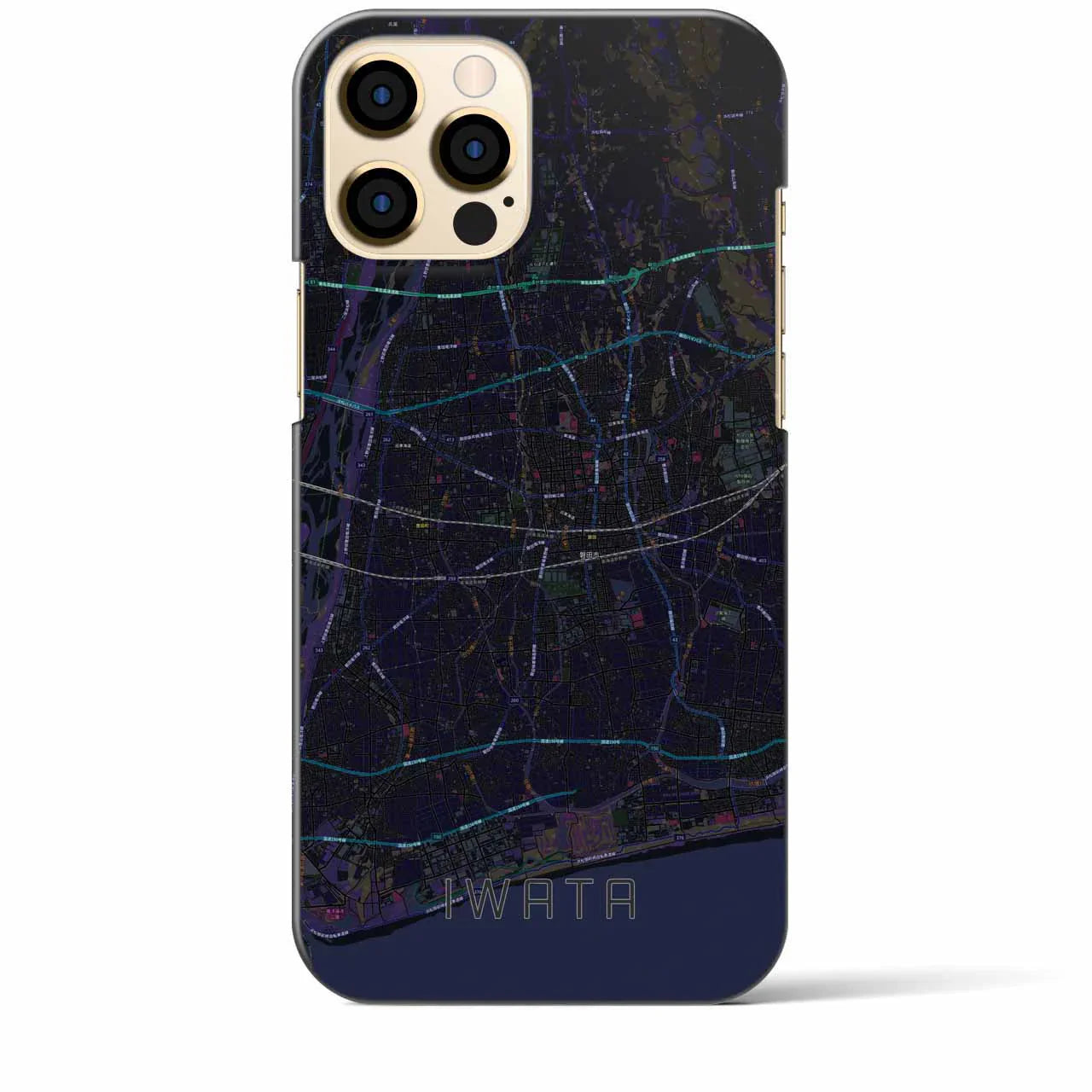 【磐田(静岡県)】地図柄iPhoneケース(バックカバータイプ)