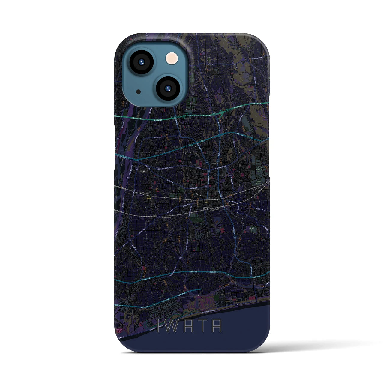 【磐田(静岡県)】地図柄iPhoneケース(バックカバータイプ)