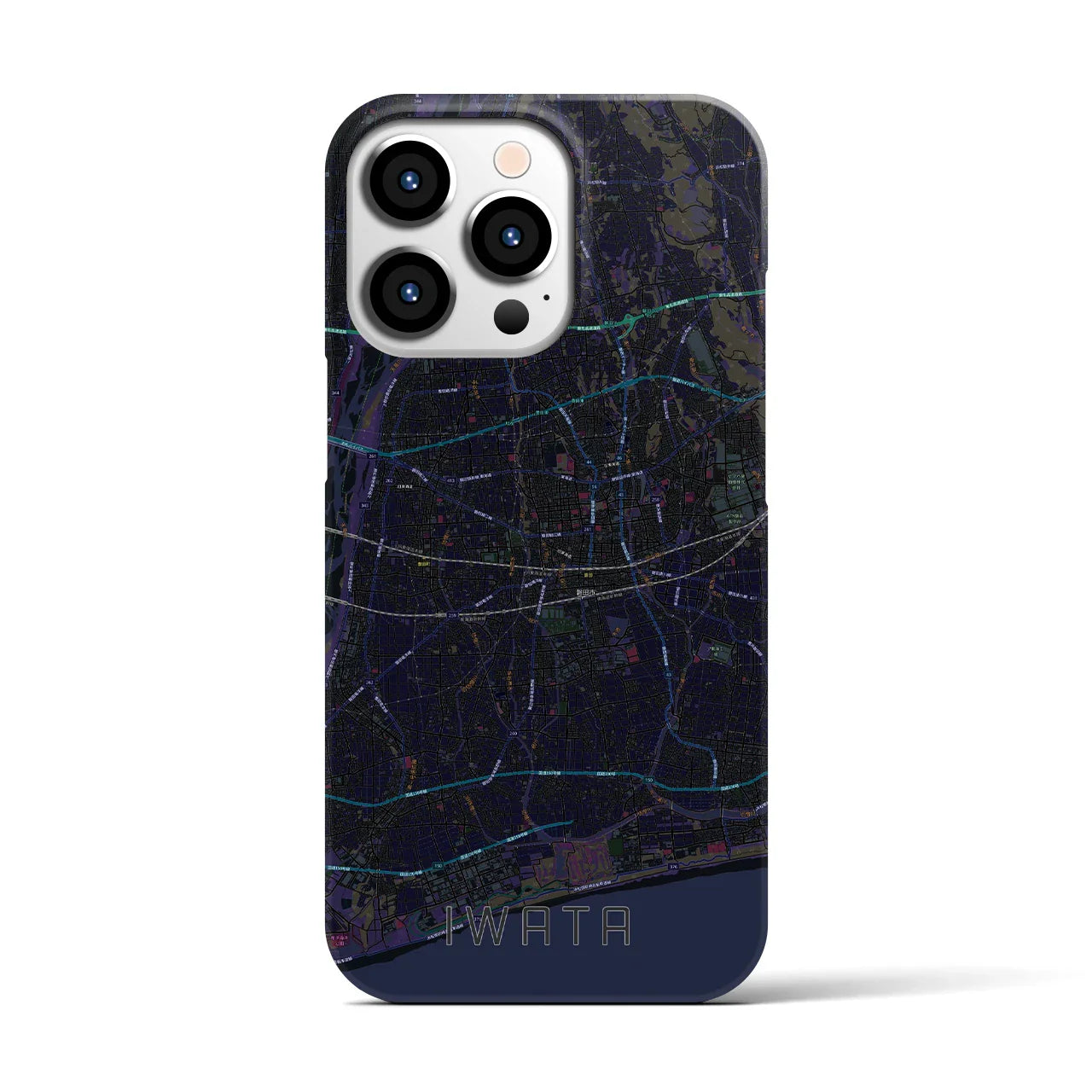 【磐田(静岡県)】地図柄iPhoneケース(バックカバータイプ)