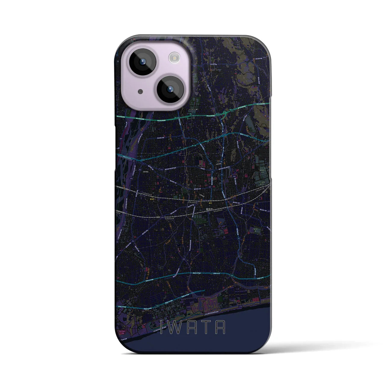【磐田(静岡県)】地図柄iPhoneケース(バックカバータイプ)