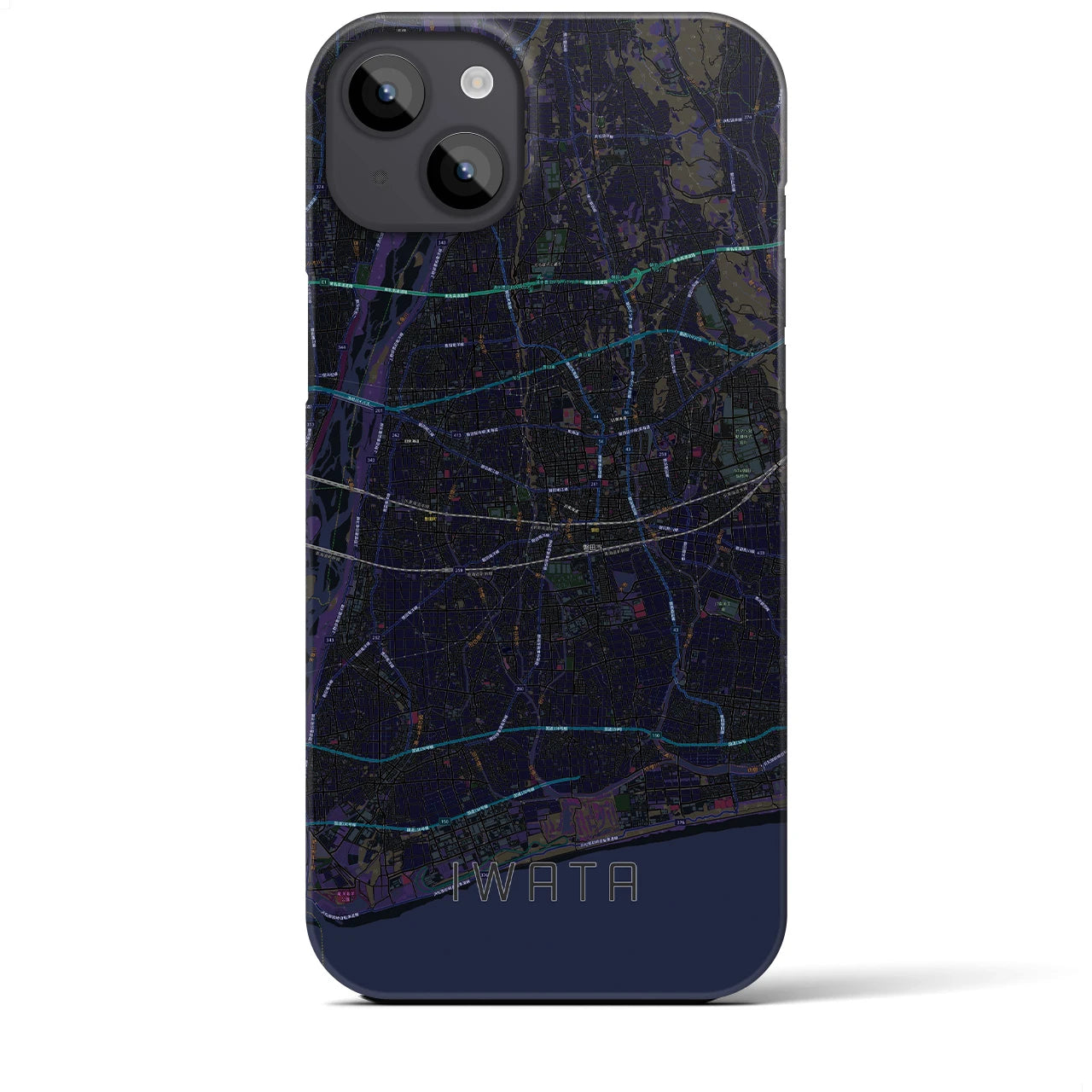 【磐田(静岡県)】地図柄iPhoneケース(バックカバータイプ)