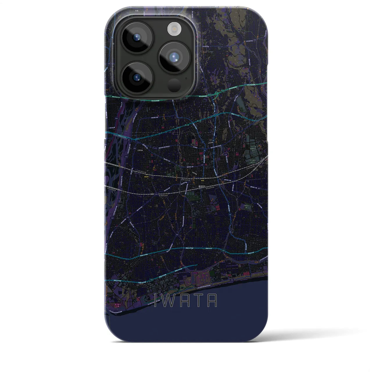 【磐田(静岡県)】地図柄iPhoneケース(バックカバータイプ)