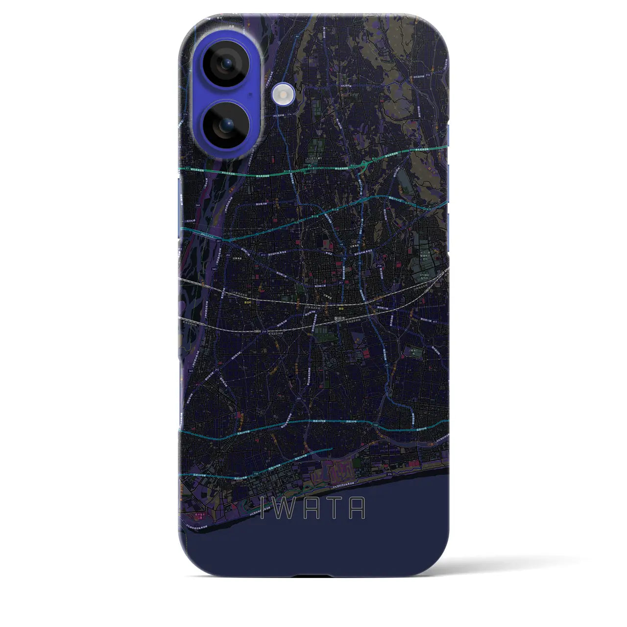 【磐田(静岡県)】地図柄iPhoneケース(バックカバータイプ)