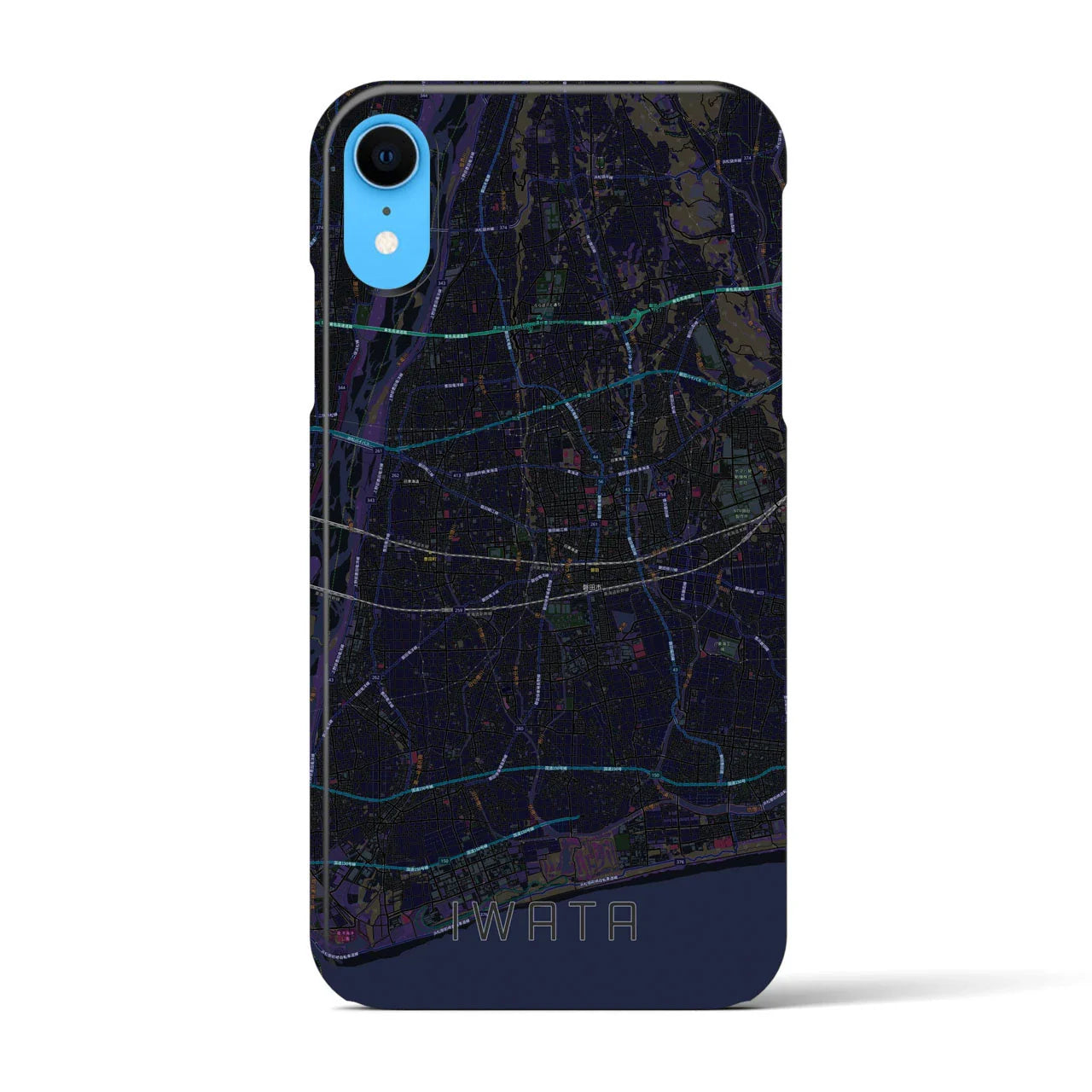 【磐田(静岡県)】地図柄iPhoneケース(バックカバータイプ)