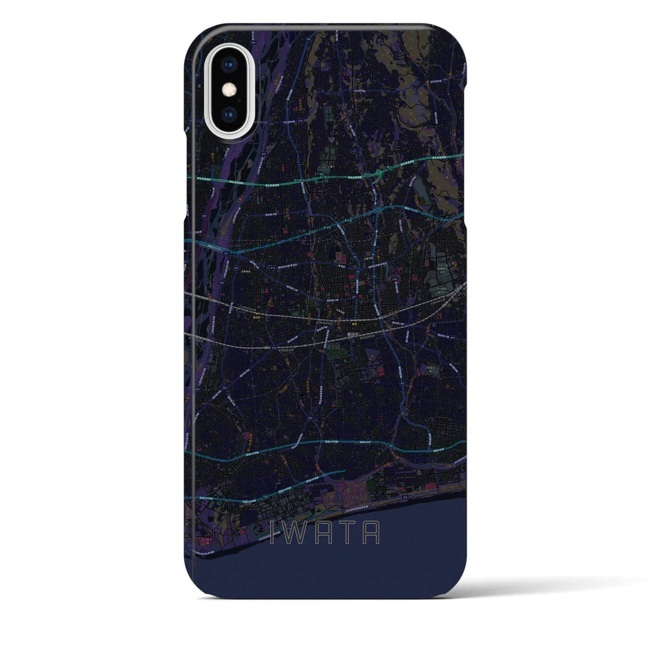 【磐田(静岡県)】地図柄iPhoneケース(バックカバータイプ)