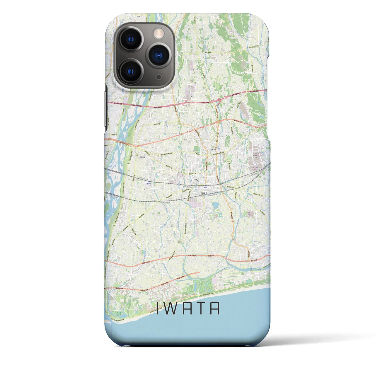 【磐田(静岡県)】地図柄iPhoneケース(バックカバータイプ)