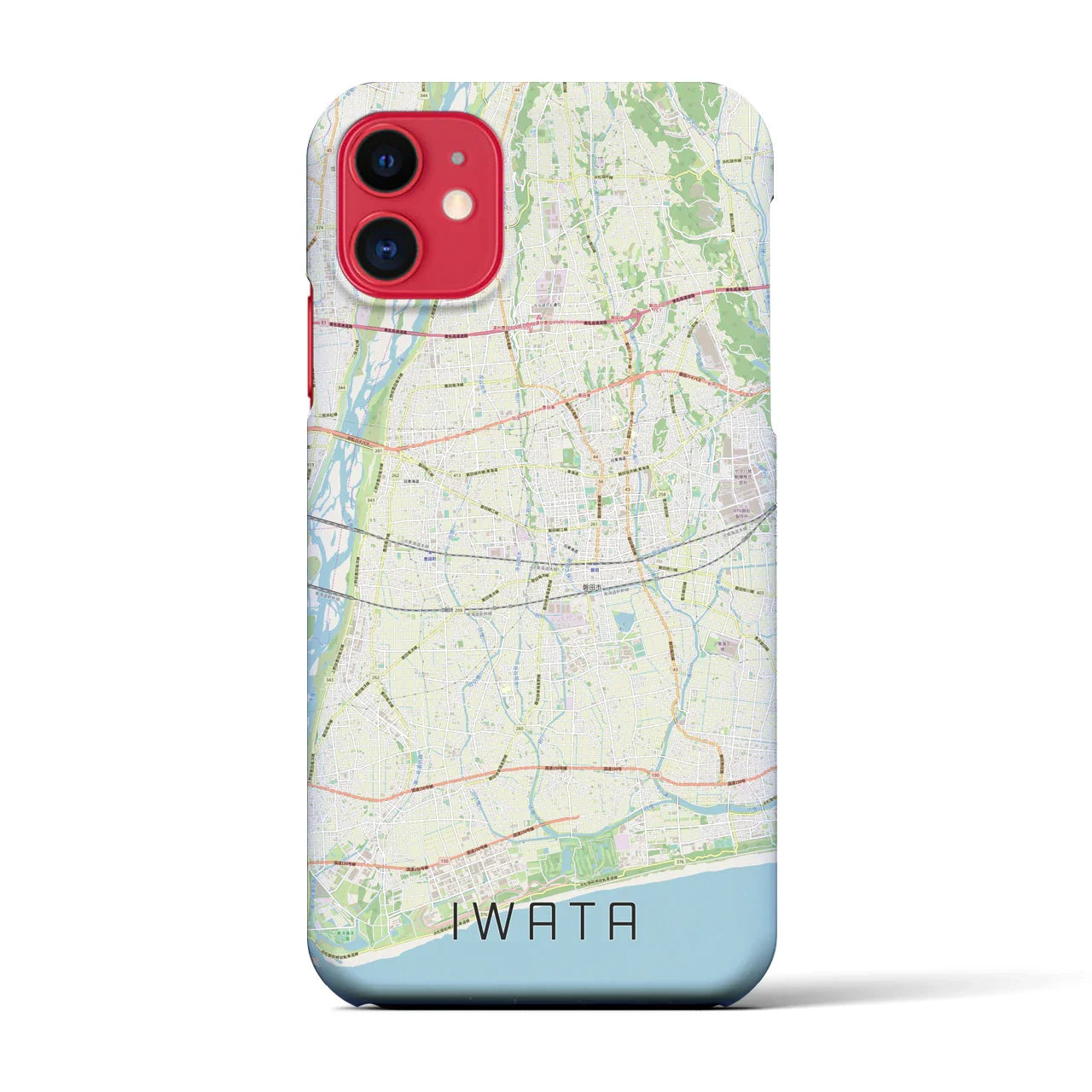 【磐田(静岡県)】地図柄iPhoneケース(バックカバータイプ)