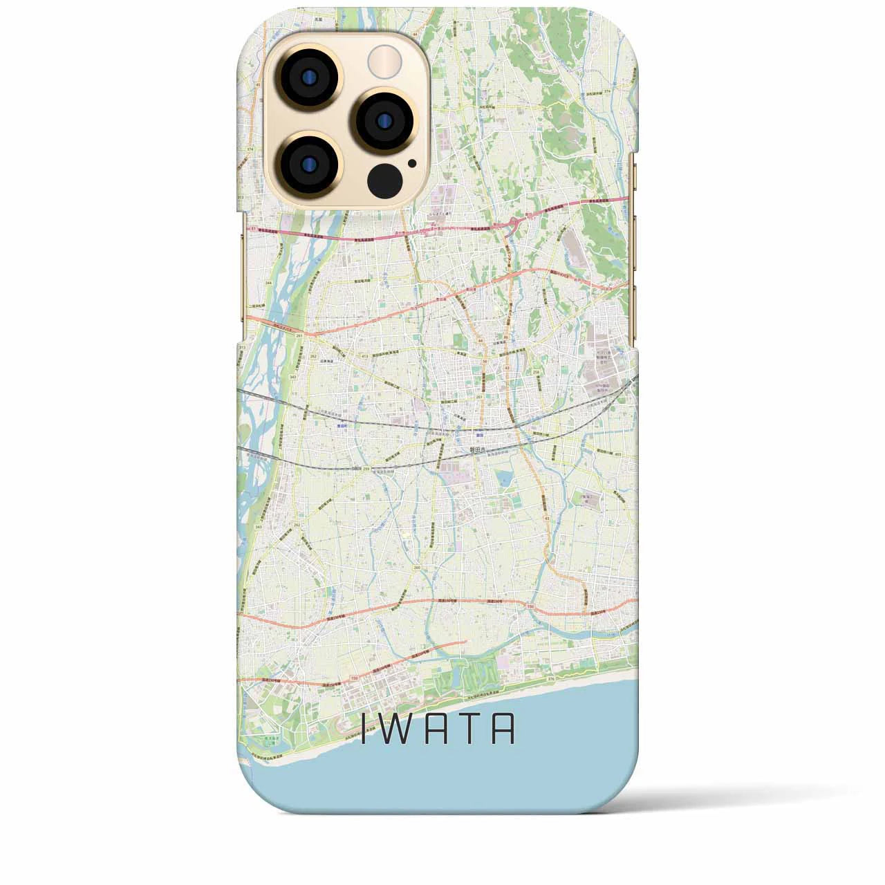 【磐田(静岡県)】地図柄iPhoneケース(バックカバータイプ)