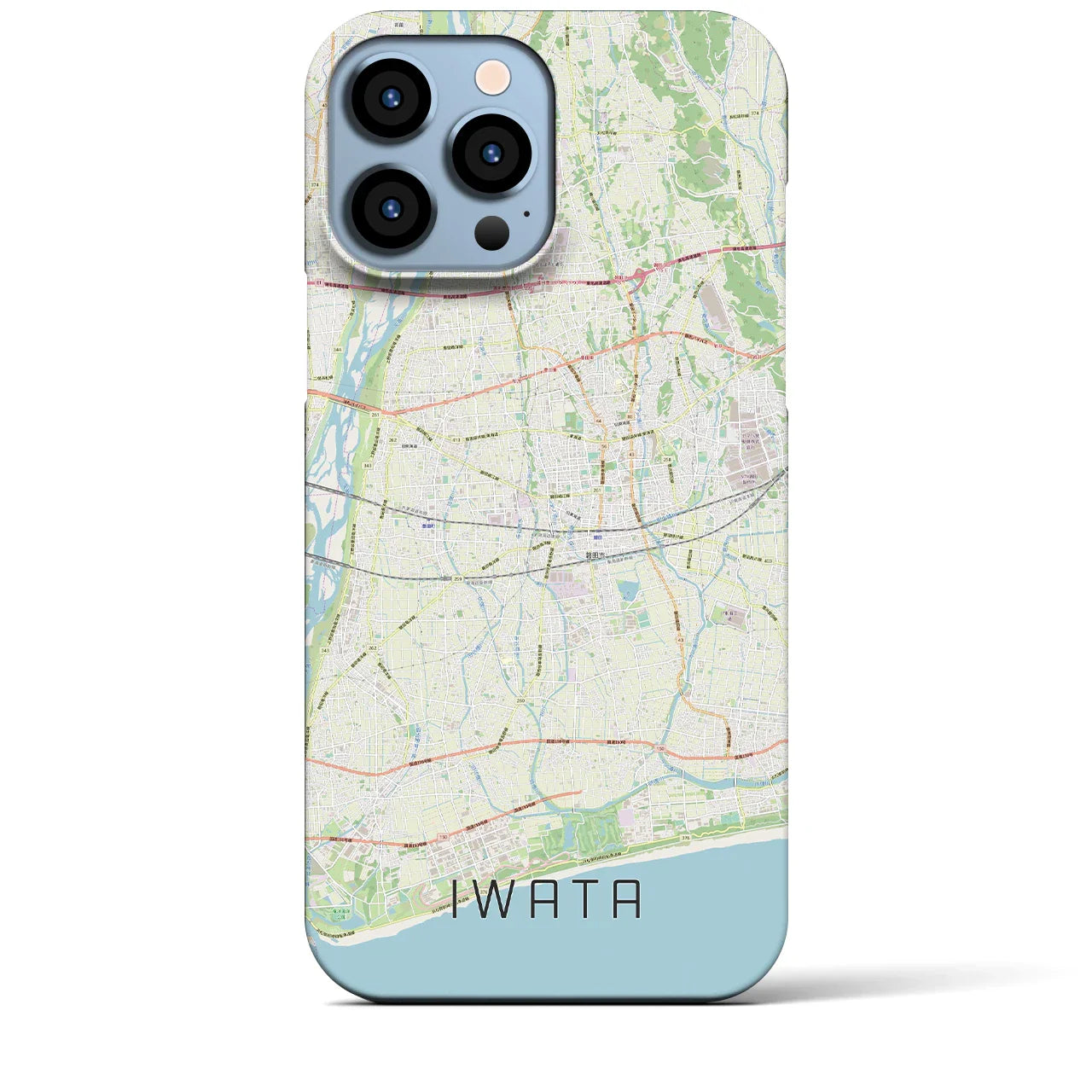【磐田(静岡県)】地図柄iPhoneケース(バックカバータイプ)