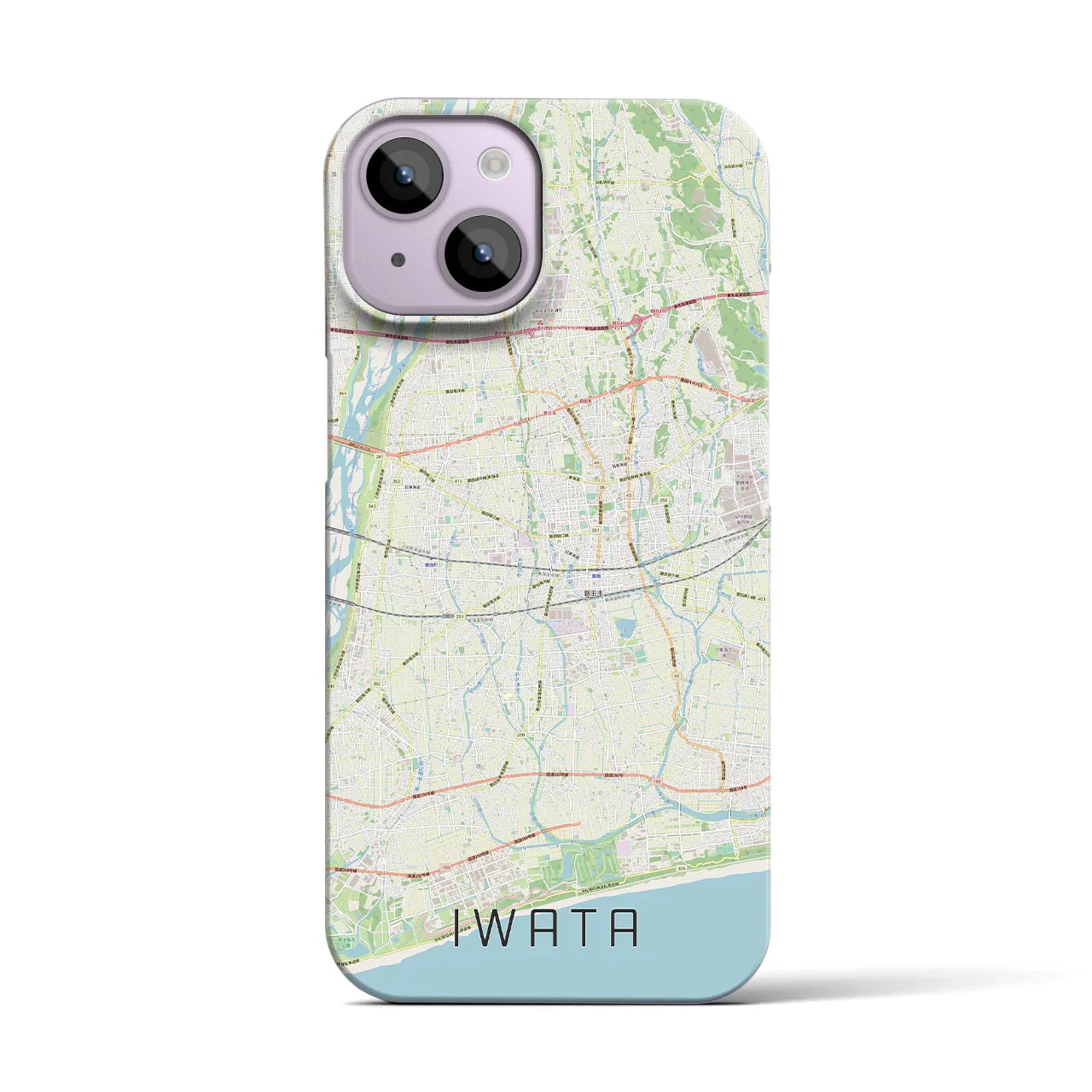 【磐田(静岡県)】地図柄iPhoneケース(バックカバータイプ)