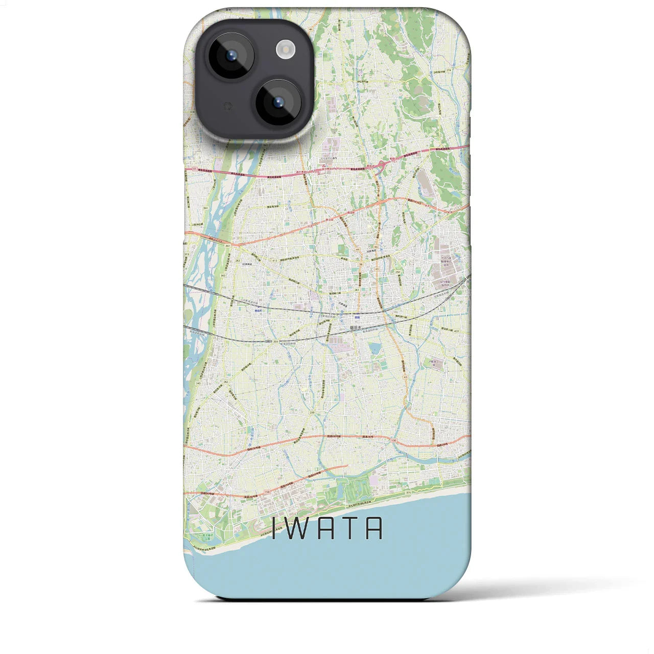 【磐田(静岡県)】地図柄iPhoneケース(バックカバータイプ)