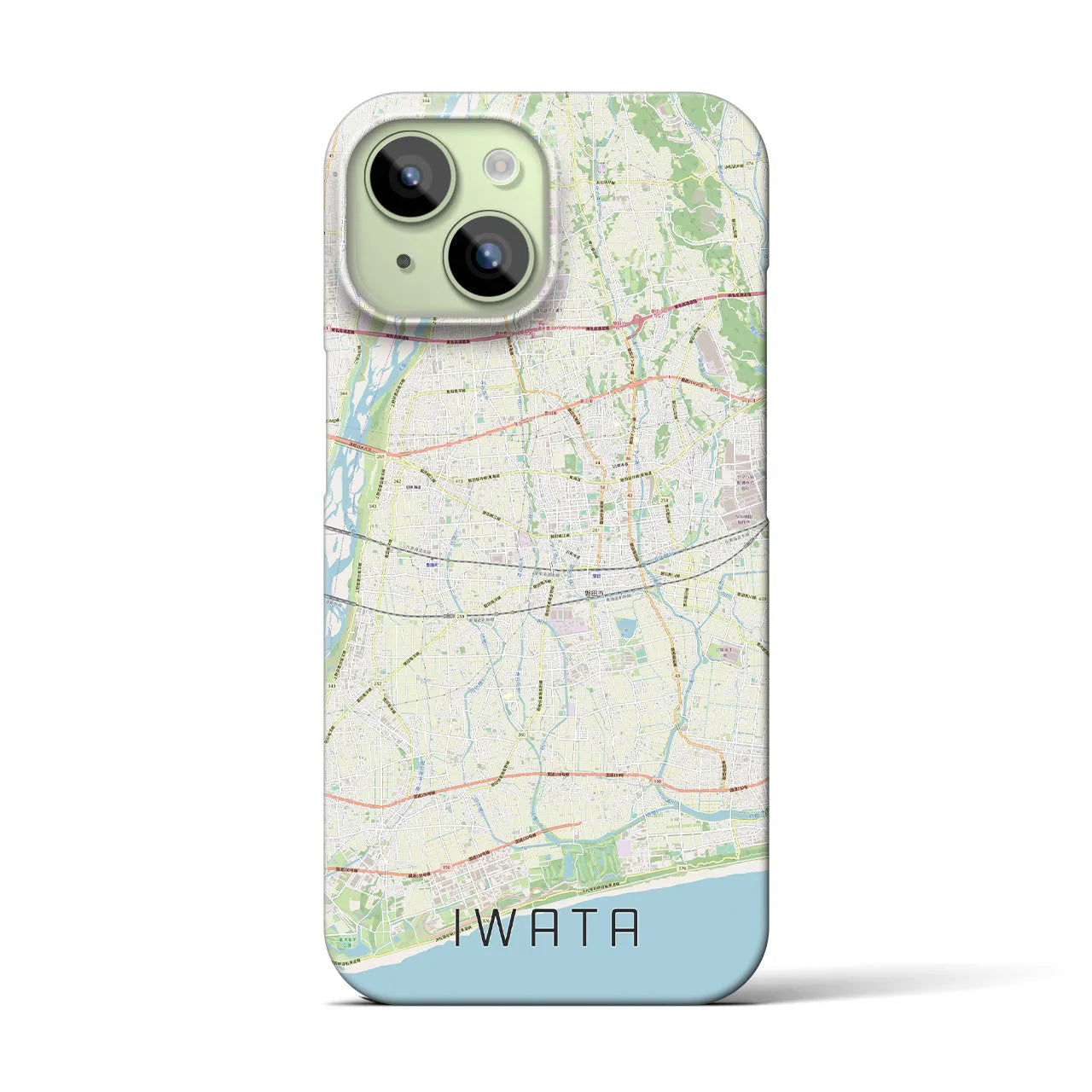 【磐田(静岡県)】地図柄iPhoneケース(バックカバータイプ)