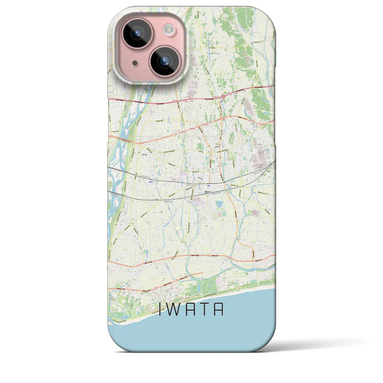 【磐田(静岡県)】地図柄iPhoneケース(バックカバータイプ)