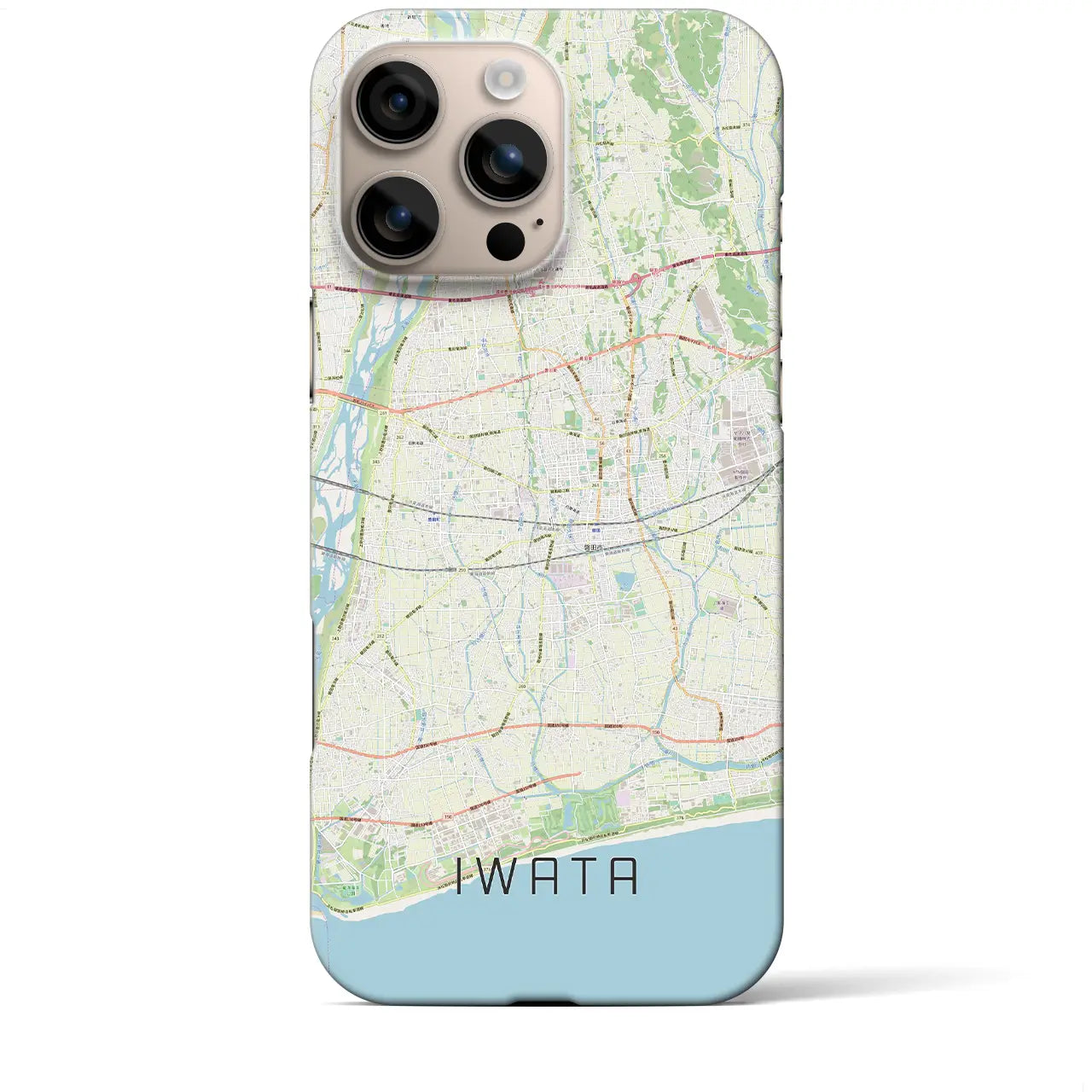 【磐田(静岡県)】地図柄iPhoneケース(バックカバータイプ)