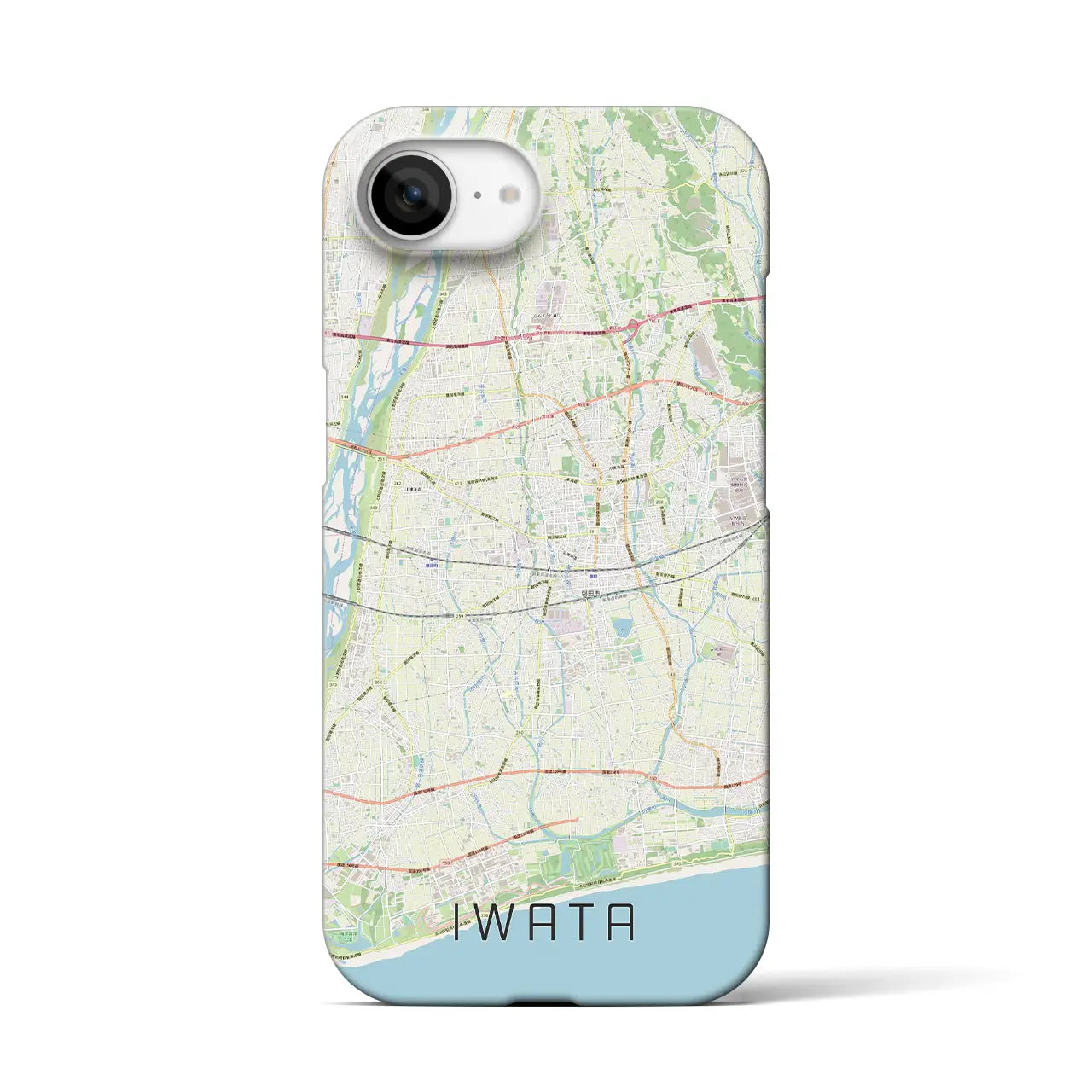 【磐田(静岡県)】地図柄iPhoneケース(バックカバータイプ)