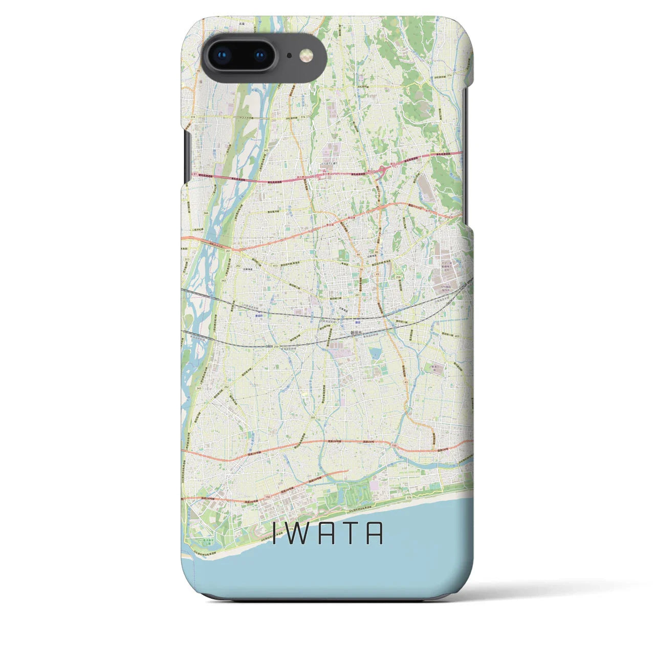 【磐田(静岡県)】地図柄iPhoneケース(バックカバータイプ)