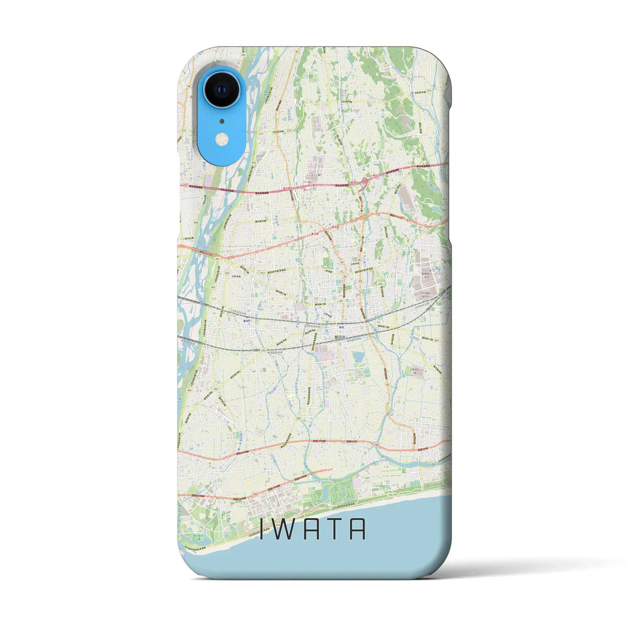 【磐田(静岡県)】地図柄iPhoneケース(バックカバータイプ)