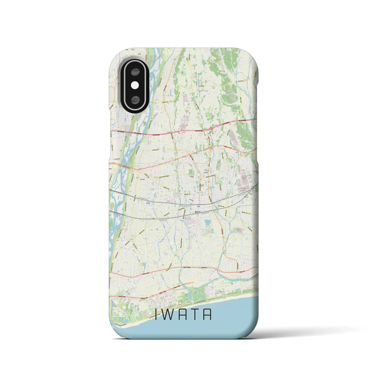 【磐田(静岡県)】地図柄iPhoneケース(バックカバータイプ)