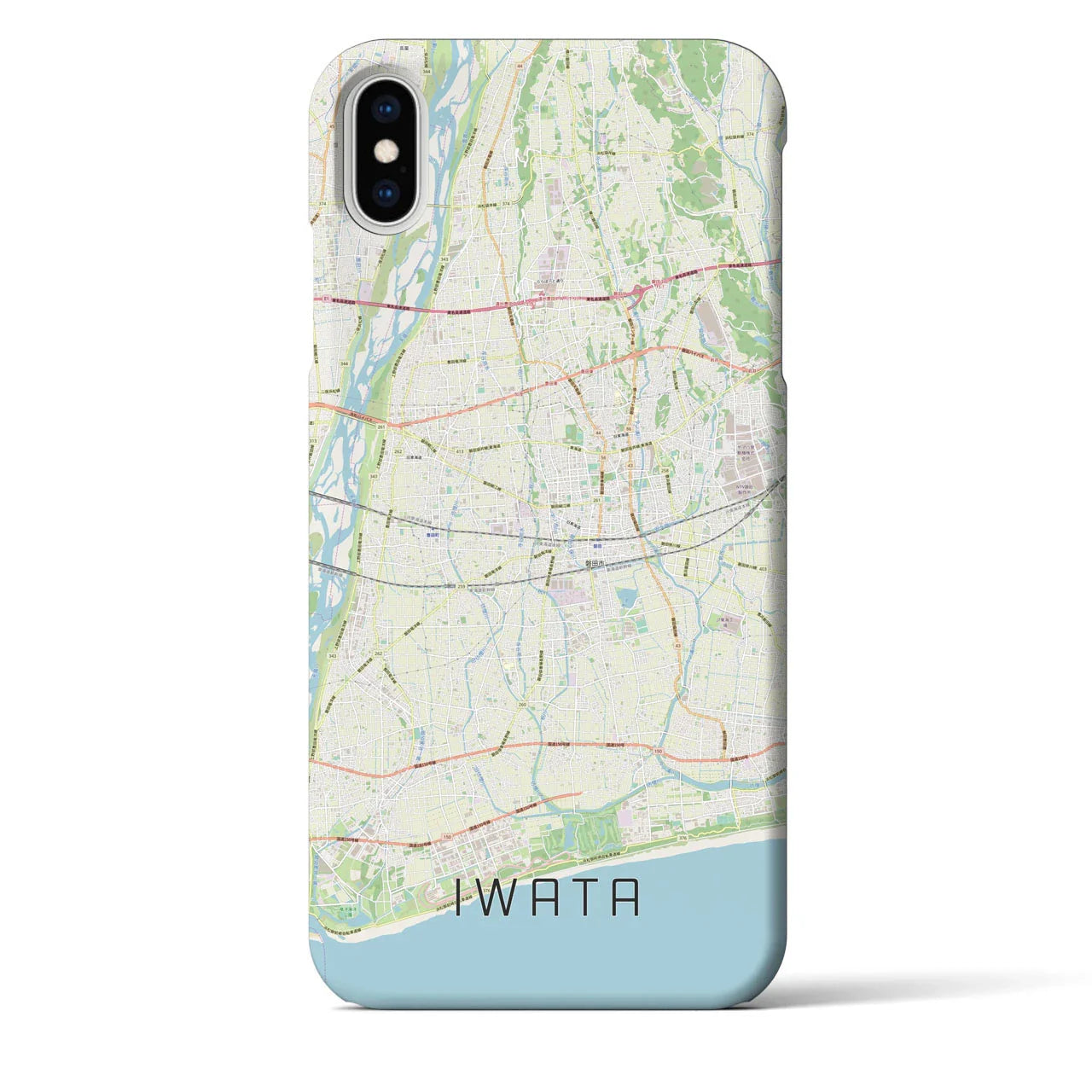 【磐田(静岡県)】地図柄iPhoneケース(バックカバータイプ)