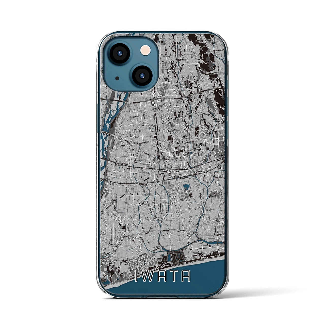 【磐田(静岡県)】地図柄iPhoneケース(クリアタイプ)