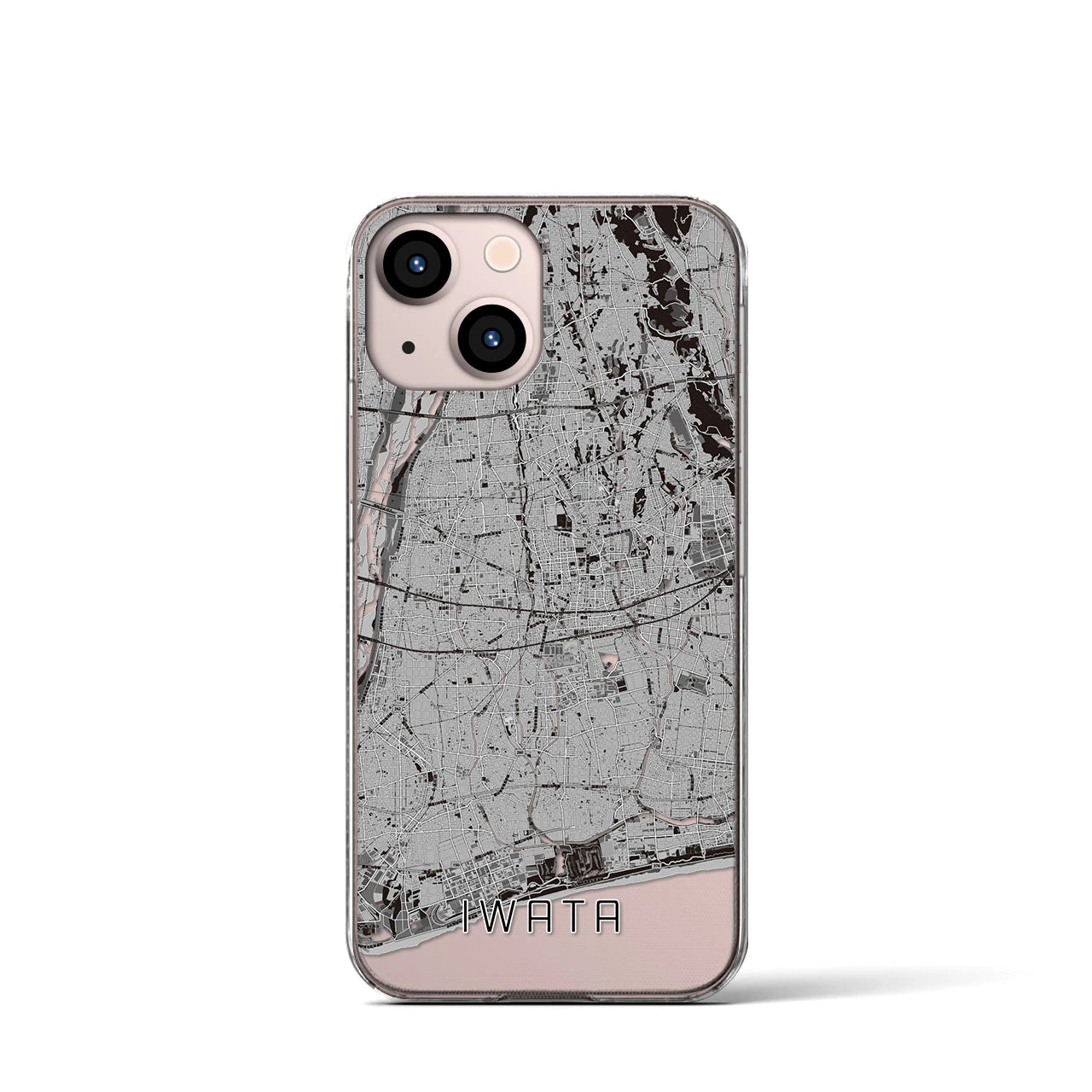 【磐田(静岡県)】地図柄iPhoneケース(クリアタイプ)