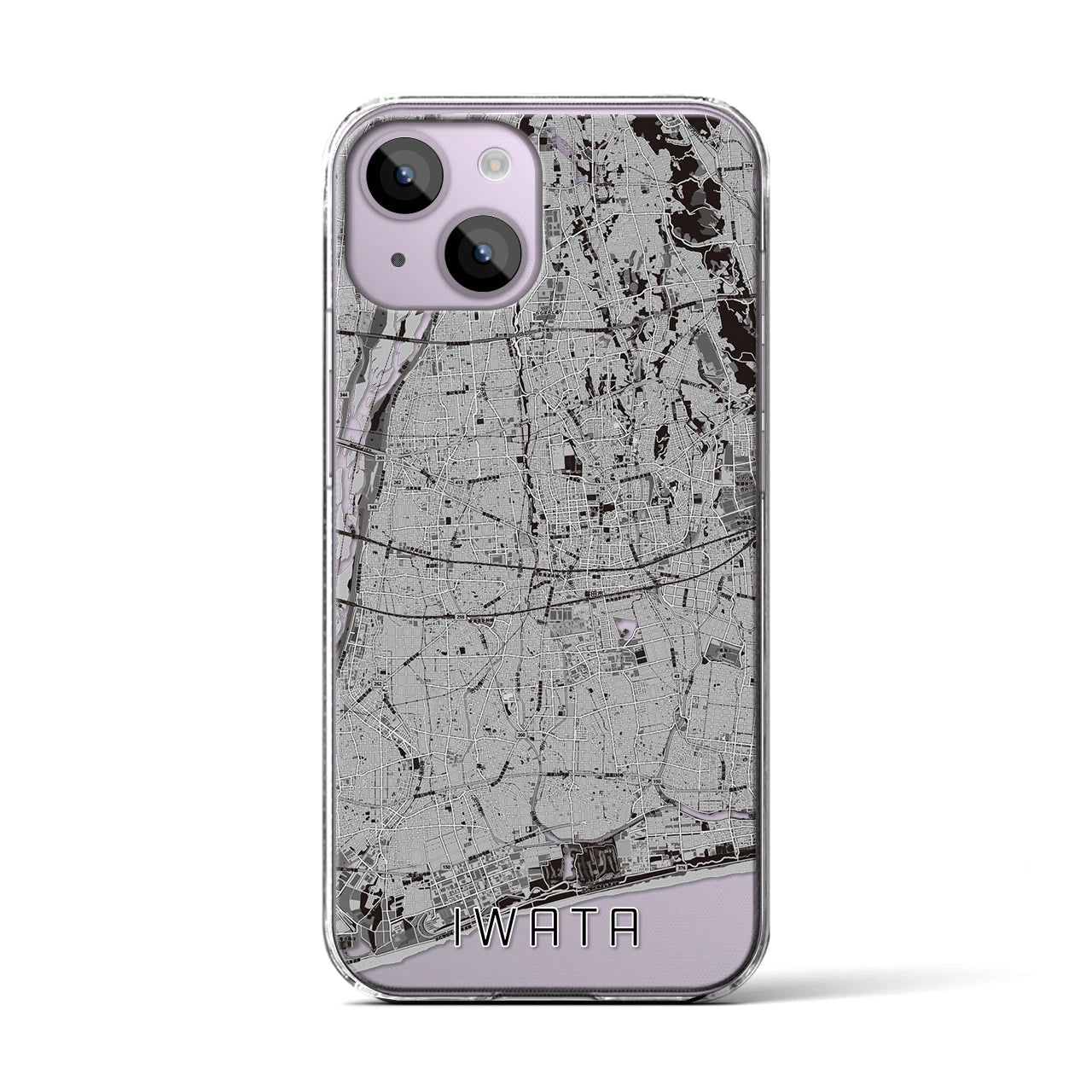 【磐田(静岡県)】地図柄iPhoneケース(クリアタイプ)