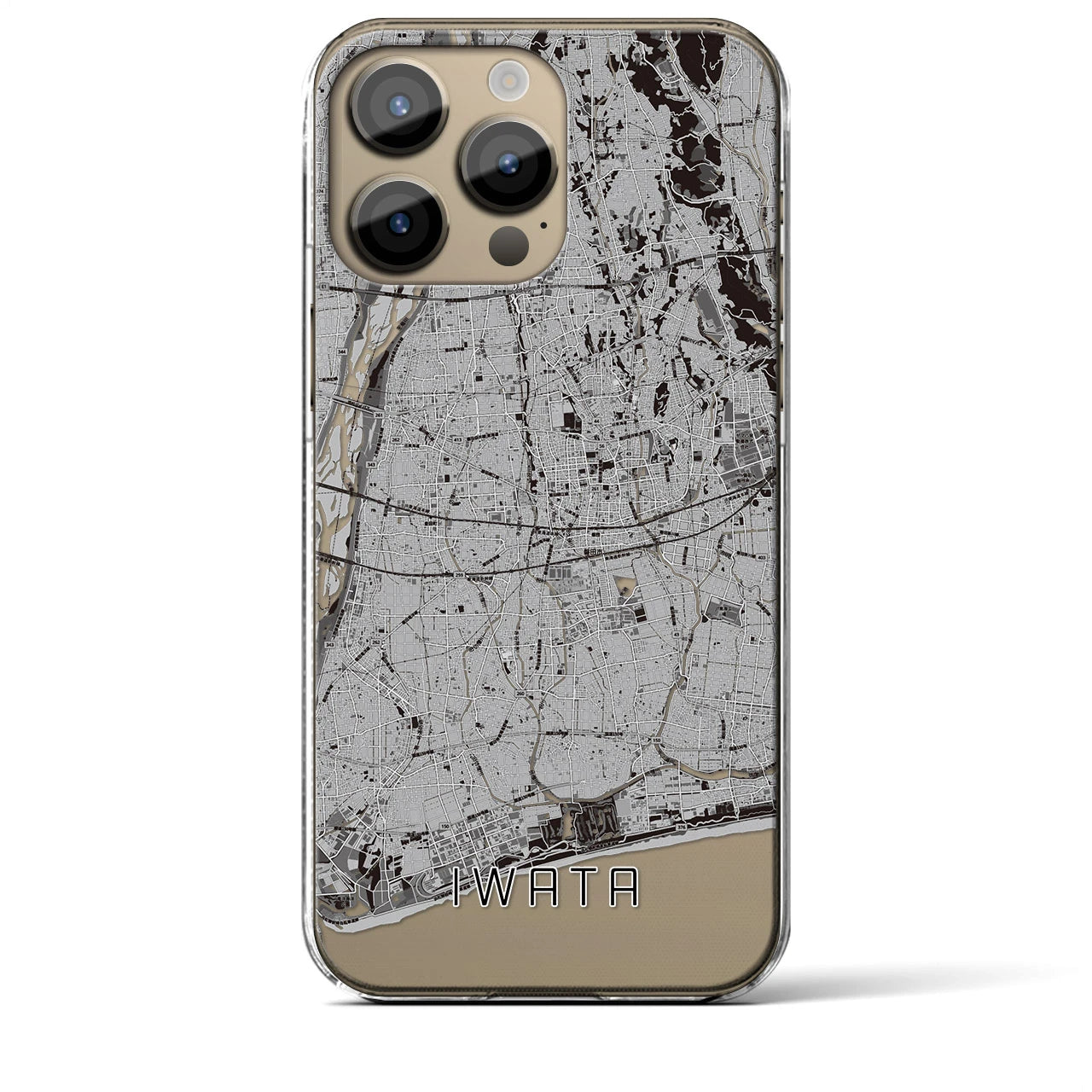 【磐田(静岡県)】地図柄iPhoneケース(クリアタイプ)