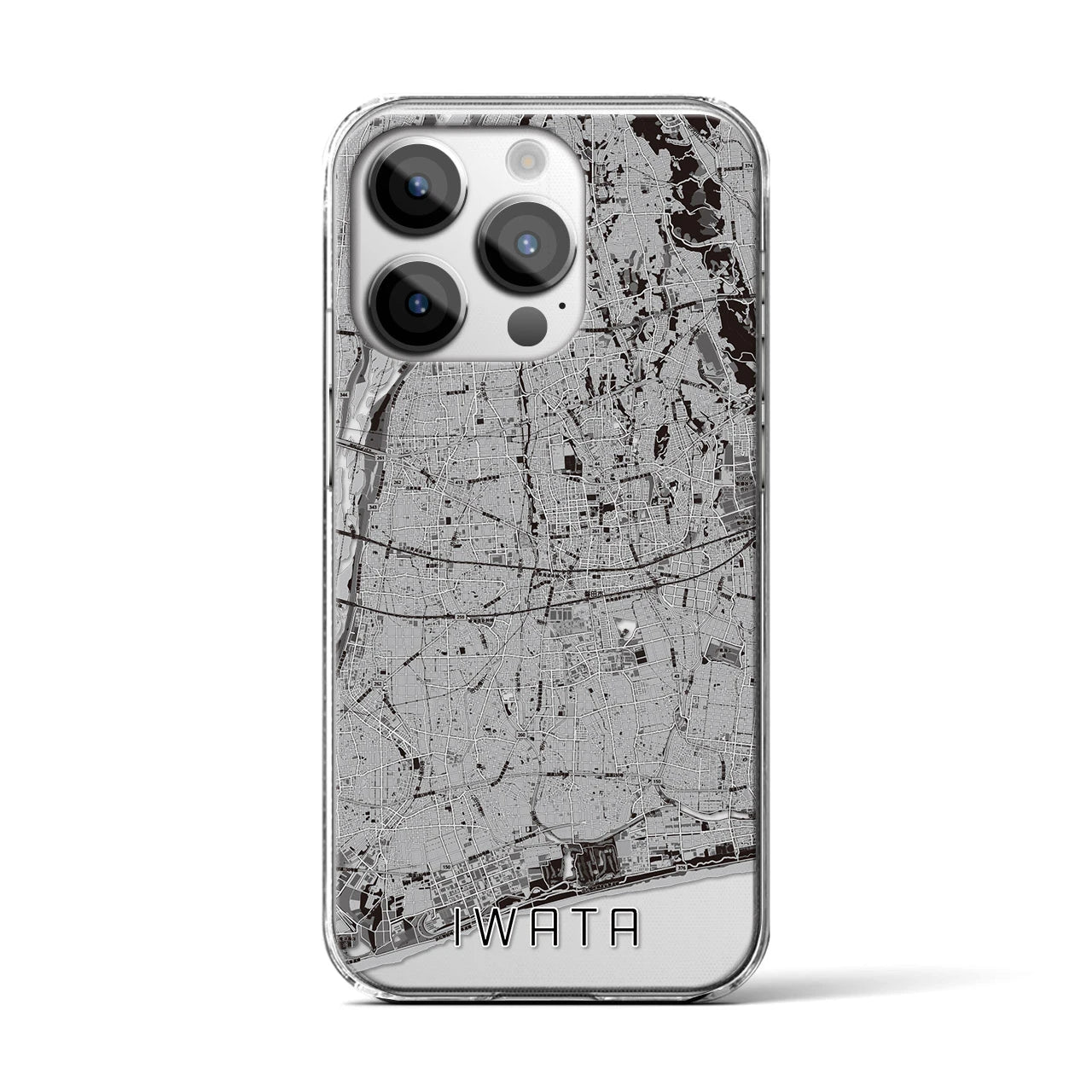 【磐田(静岡県)】地図柄iPhoneケース(クリアタイプ)