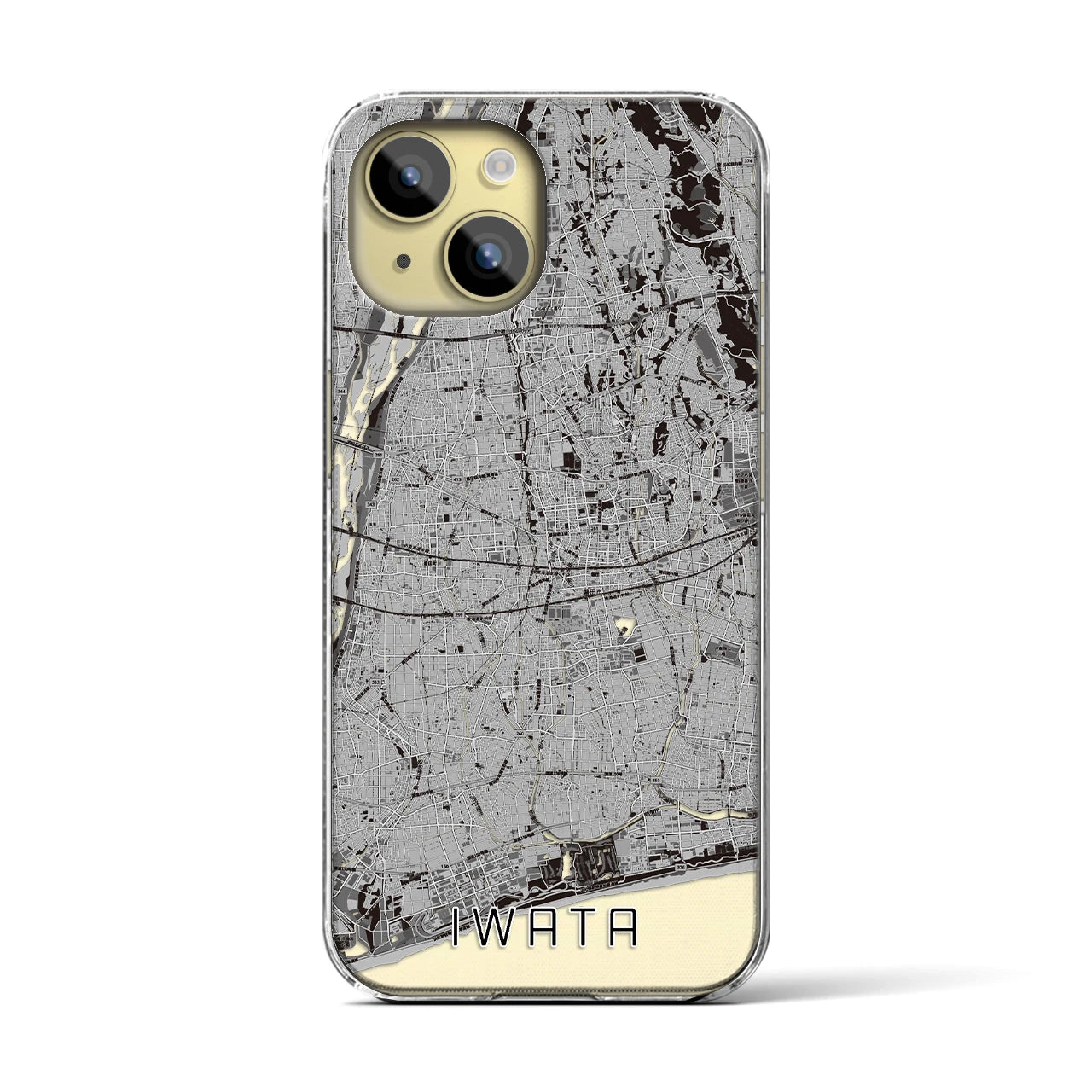 【磐田(静岡県)】地図柄iPhoneケース(クリアタイプ)