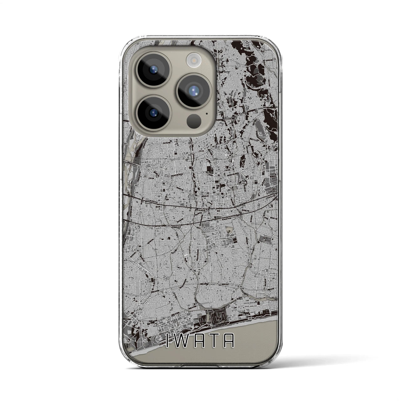 【磐田(静岡県)】地図柄iPhoneケース(クリアタイプ)