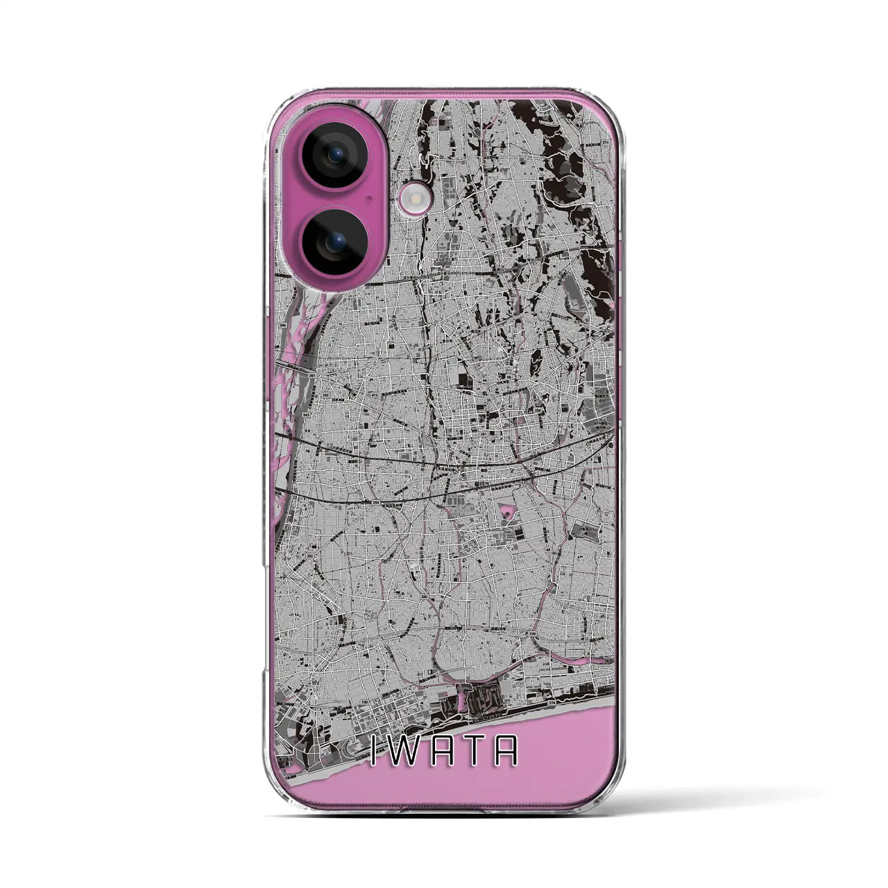 【磐田(静岡県)】地図柄iPhoneケース(クリアタイプ)