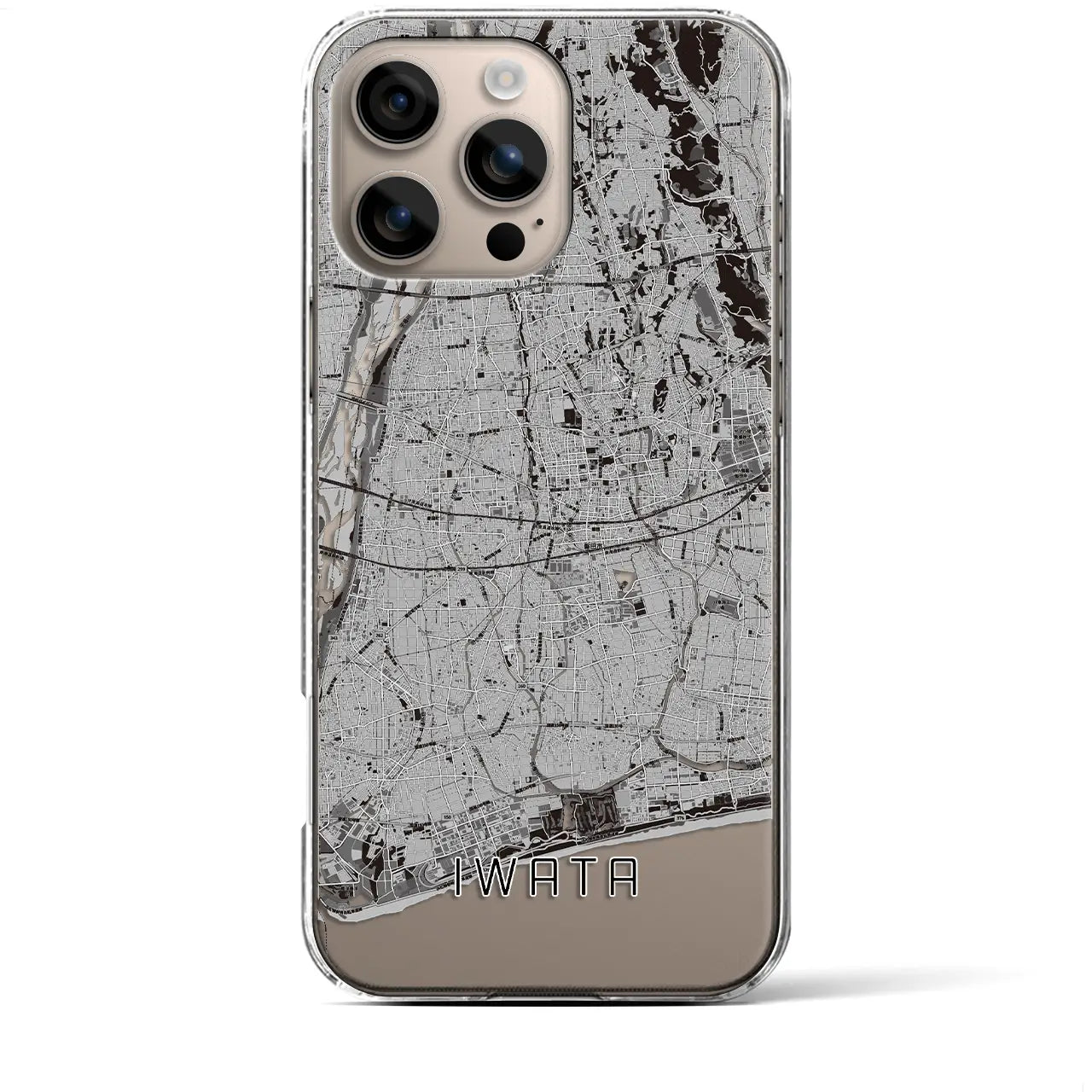 【磐田(静岡県)】地図柄iPhoneケース(クリアタイプ)