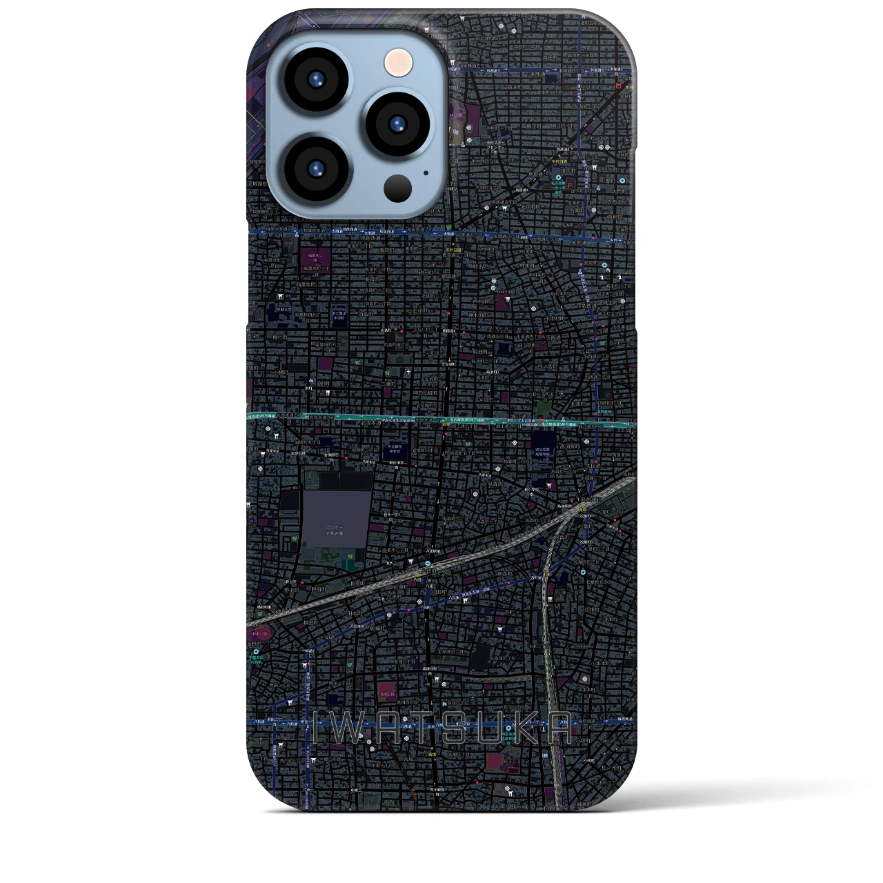 【岩塚(愛知県)】地図柄iPhoneケース(バックカバータイプ)