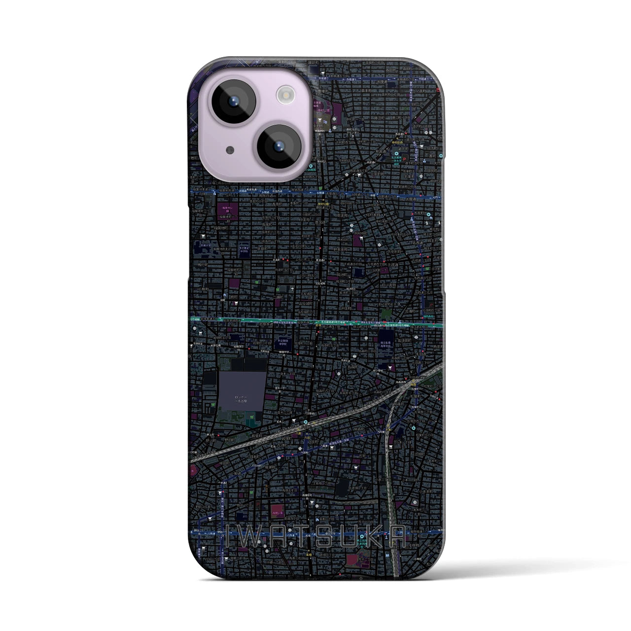 【岩塚(愛知県)】地図柄iPhoneケース(バックカバータイプ)