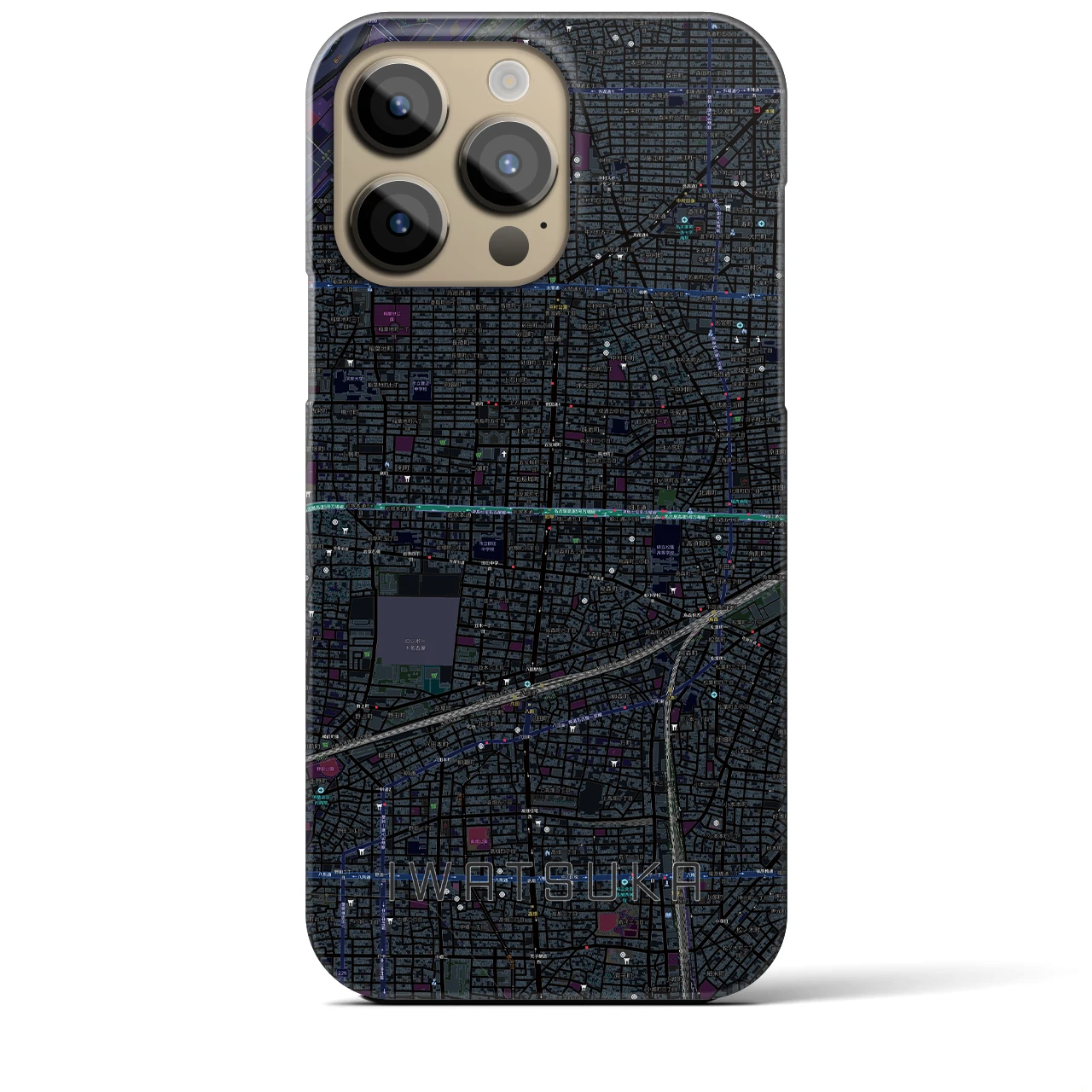 【岩塚(愛知県)】地図柄iPhoneケース(バックカバータイプ)