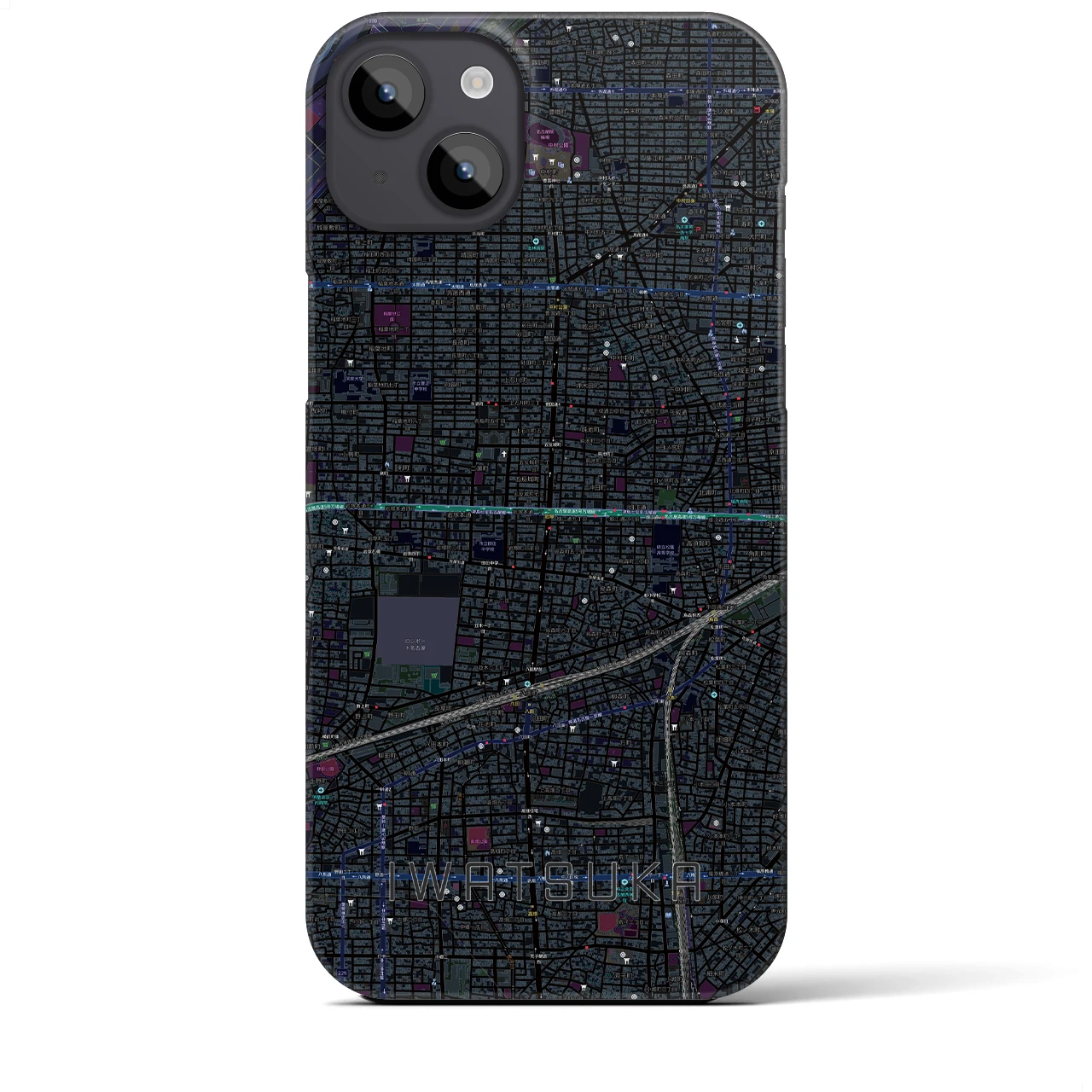 【岩塚(愛知県)】地図柄iPhoneケース(バックカバータイプ)