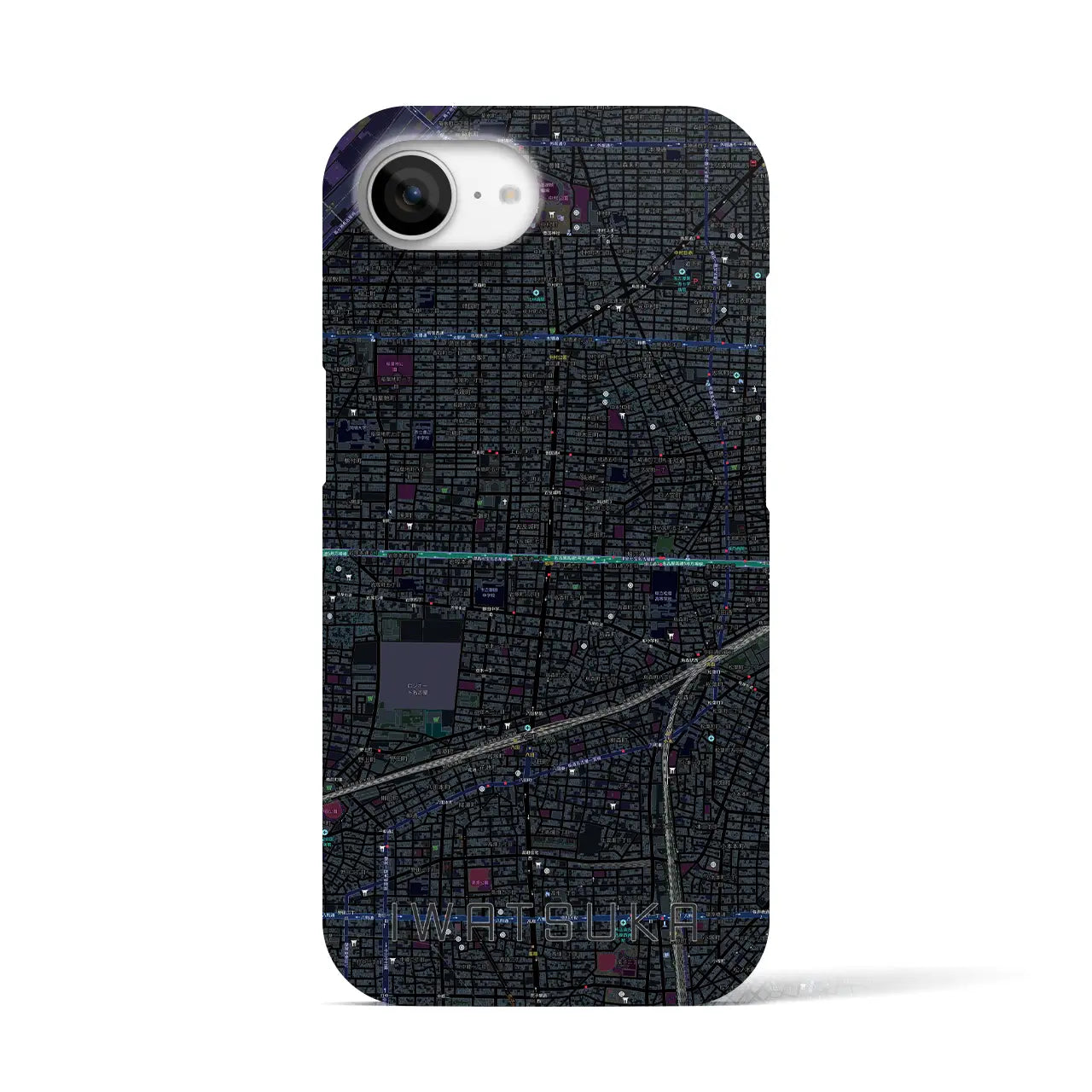 【岩塚(愛知県)】地図柄iPhoneケース(バックカバータイプ)