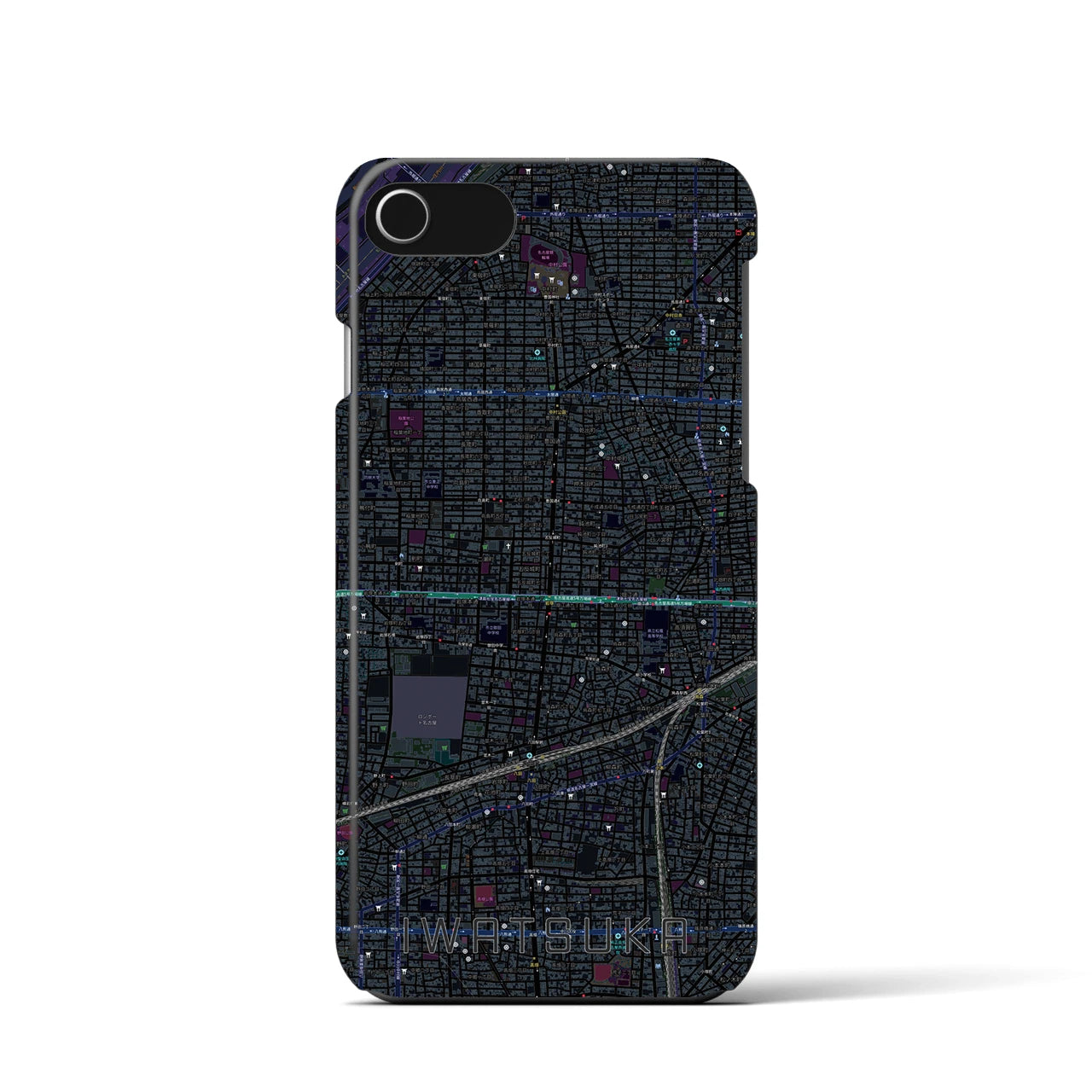 【岩塚(愛知県)】地図柄iPhoneケース(バックカバータイプ)