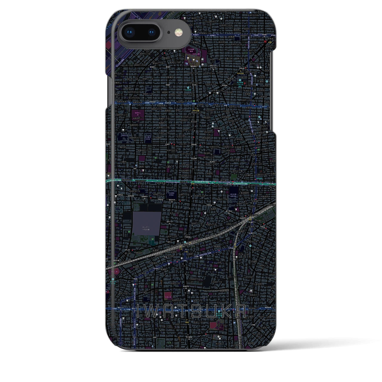【岩塚(愛知県)】地図柄iPhoneケース(バックカバータイプ)